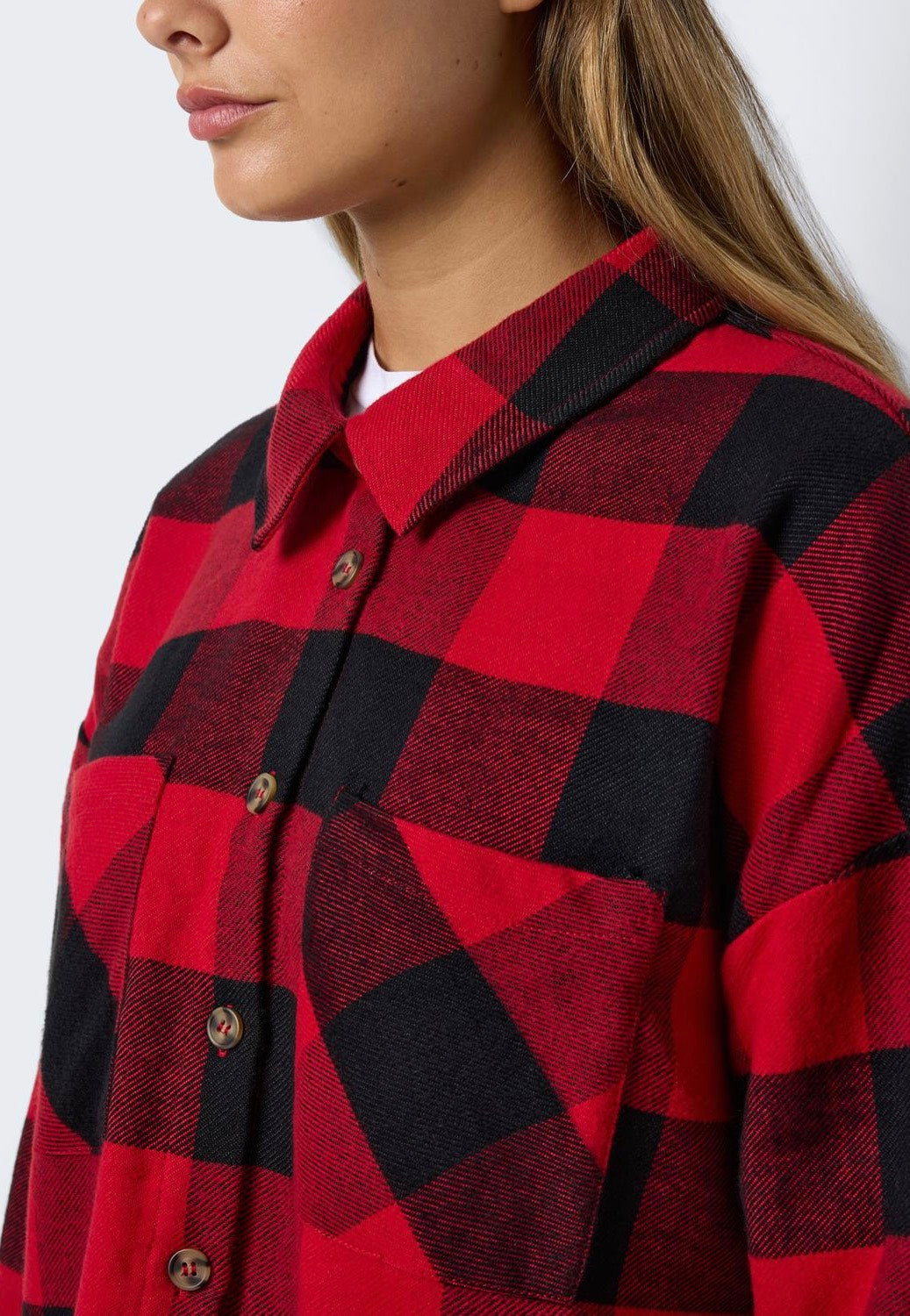 Noisy May - Bea Savvy Red Black And Grey - Shirt | Women-Image