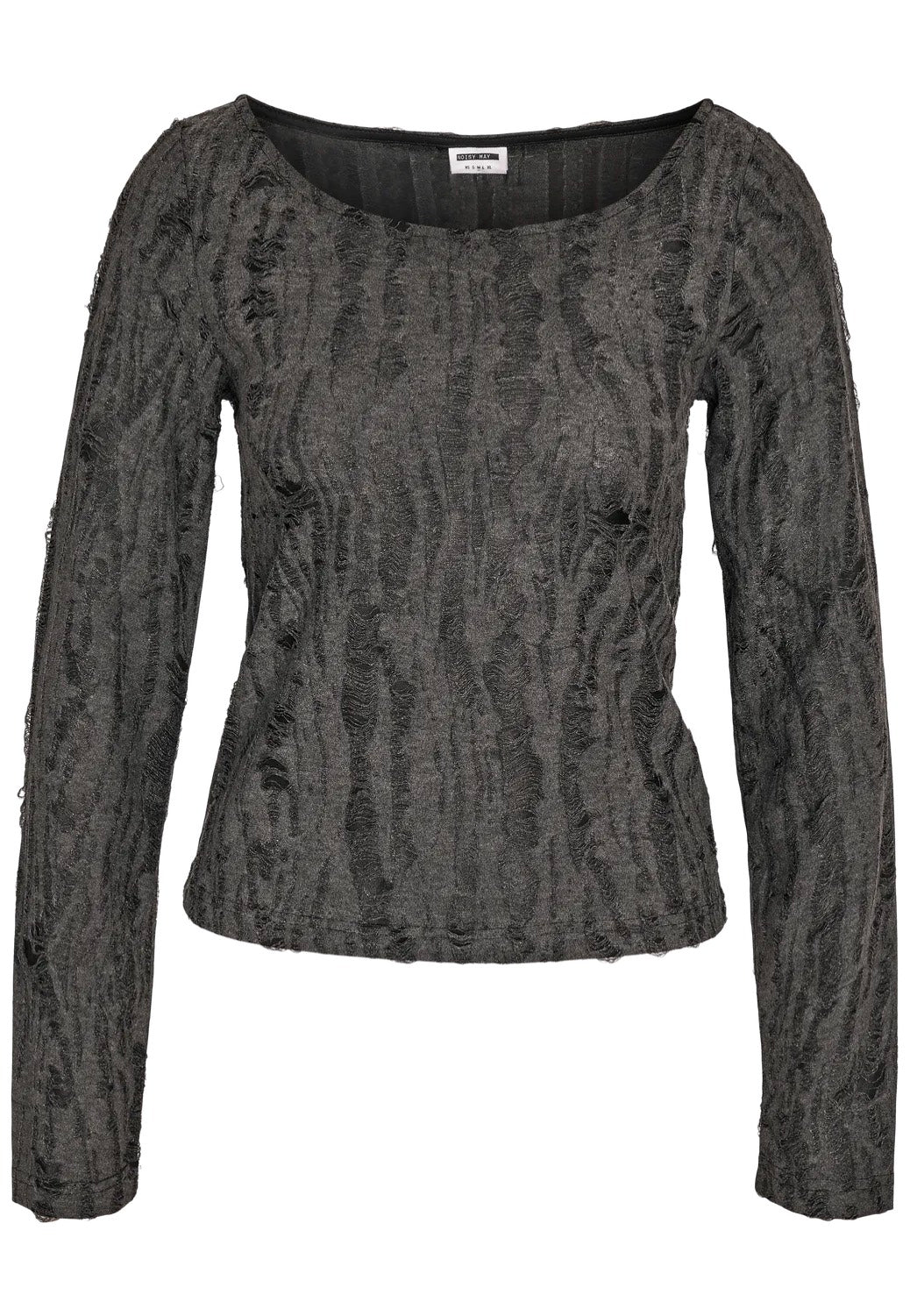 Noisy May - Harlow Boatneck Ghost Gray - Top | Women-Image