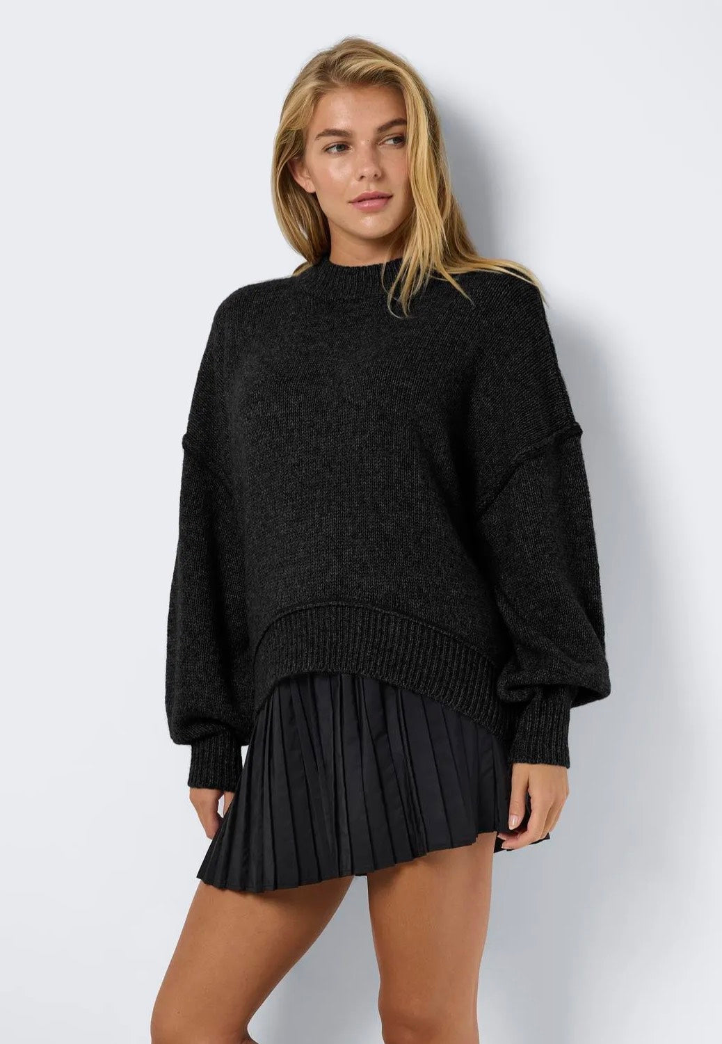 Noisy May - Luisa O Neck Black - Pullover | Women-Image