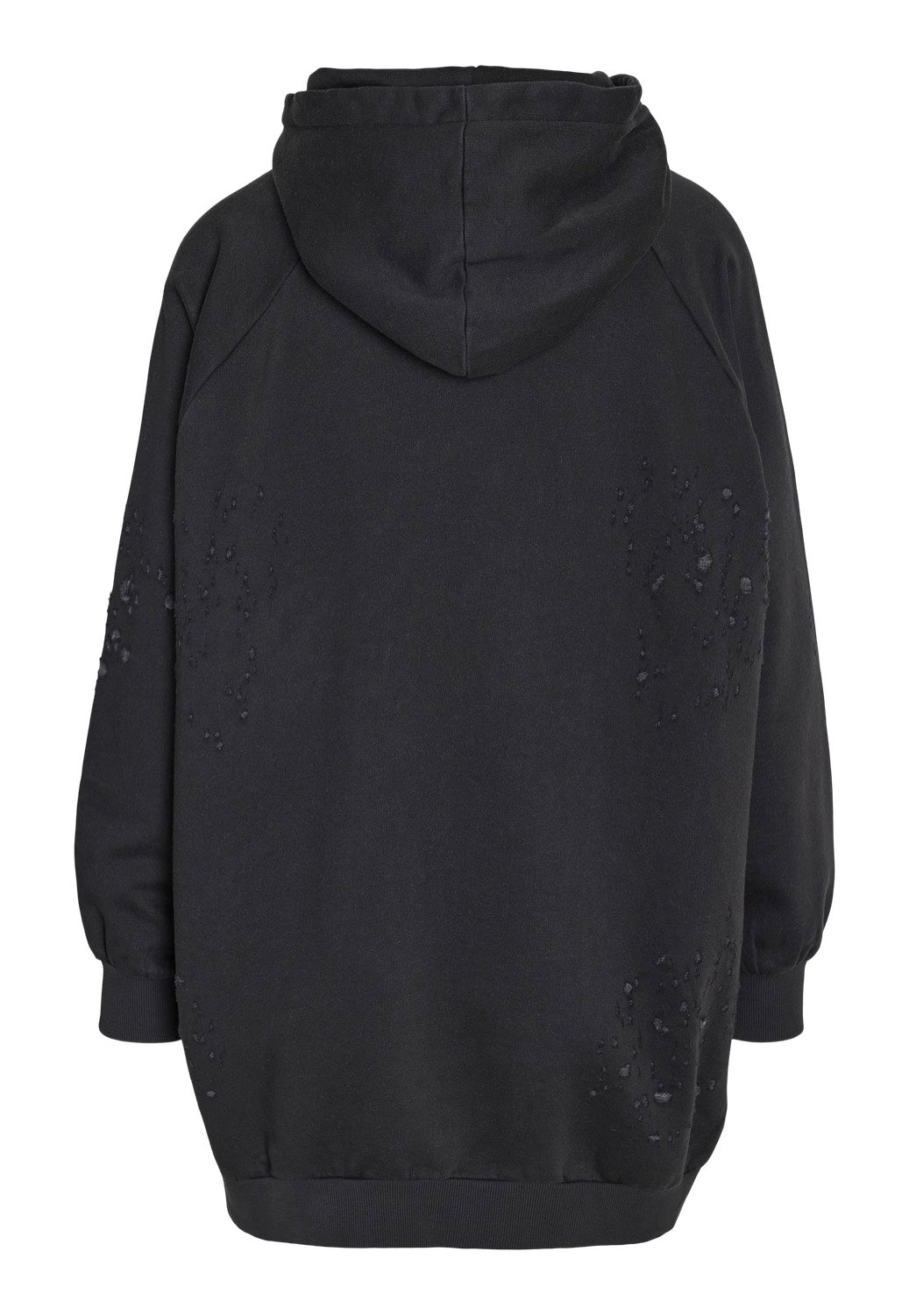 Noisy May - Lega Destroyed Hoodie Obsidian - Dress | Women-Image