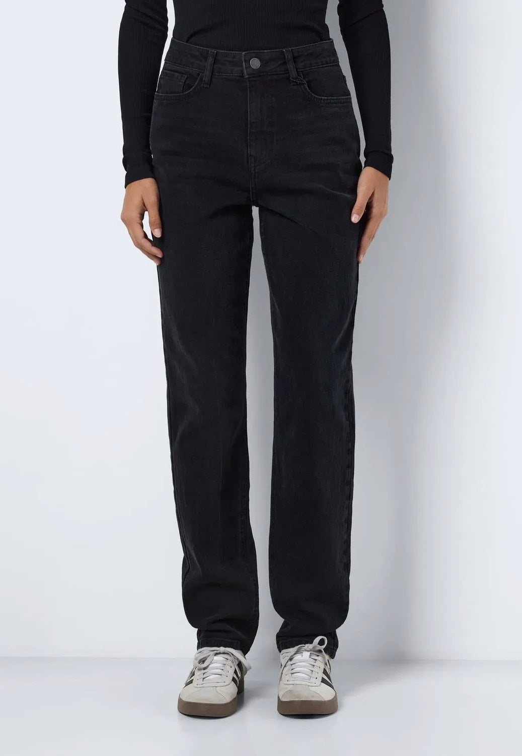 Noisy May - Daisy Mom Fit Black Denim - Jeans | Women-Image