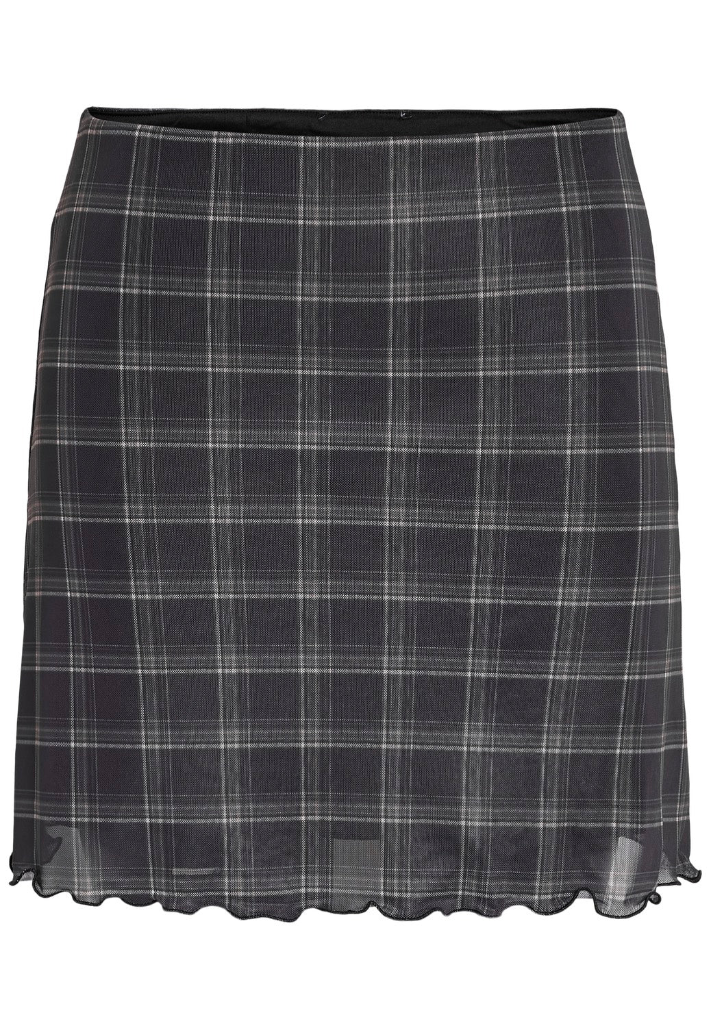 Noisy May - Lesley A Shape Asphalt Check - Skirt | Women-Image