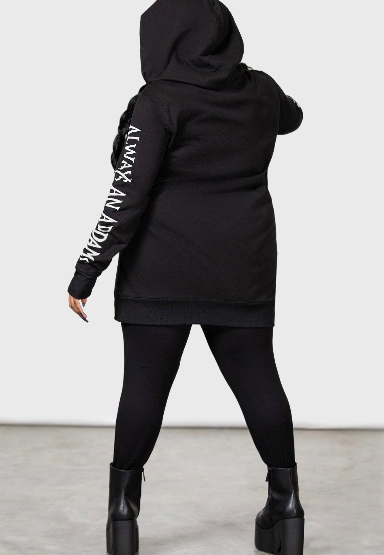 Killstar & Wednesday - No-Hug Zone Longline - Hoodie | Women-Image