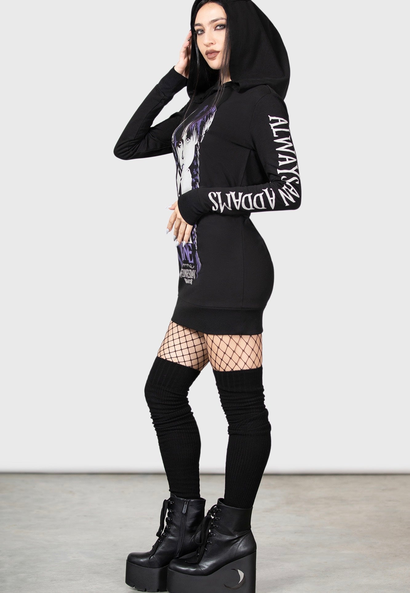 Killstar & Wednesday - No-Hug Zone Longline - Hoodie | Women-Image