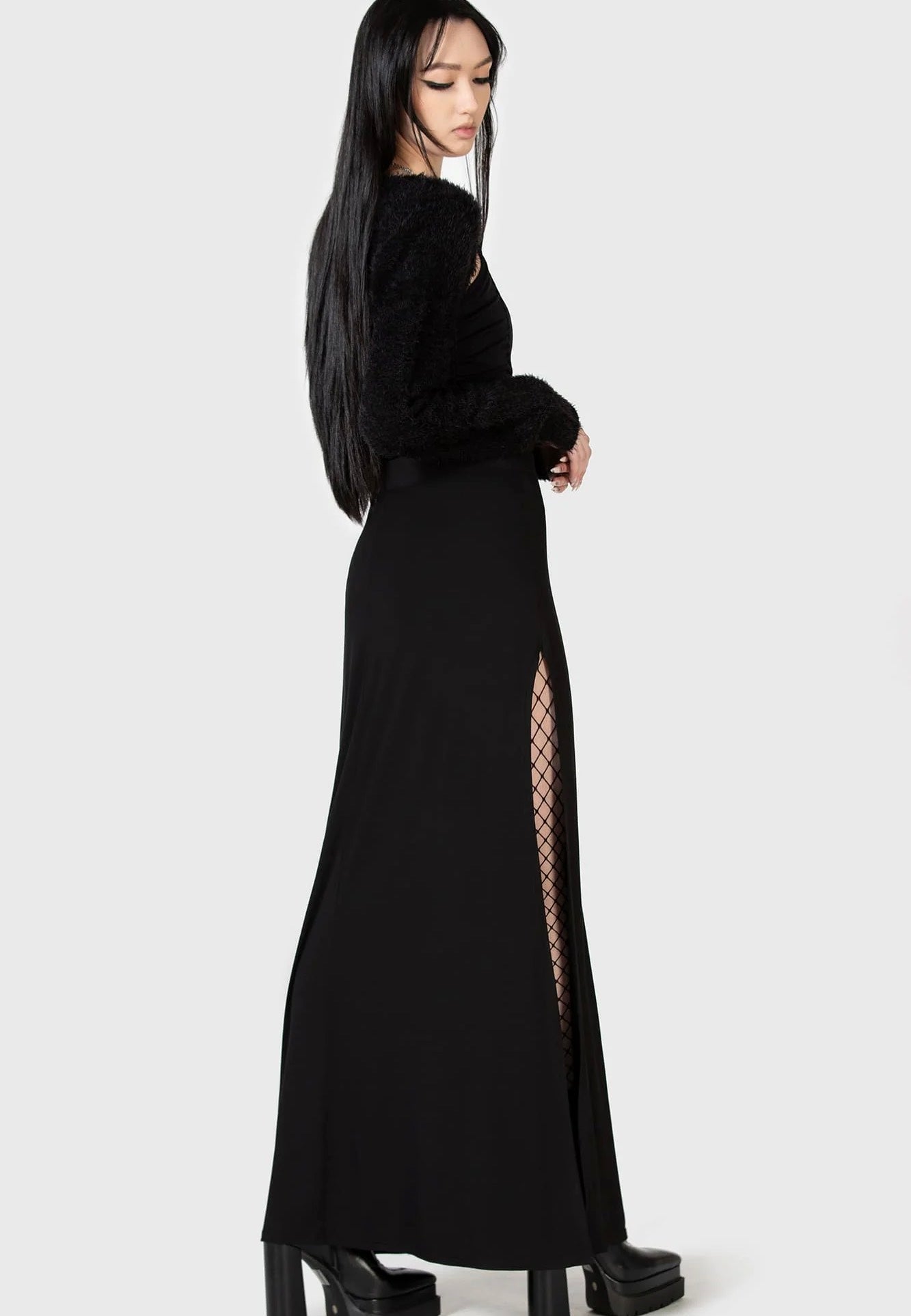 Killstar - Nocturnal Shade Maxi Black - Skirt | Women-Image