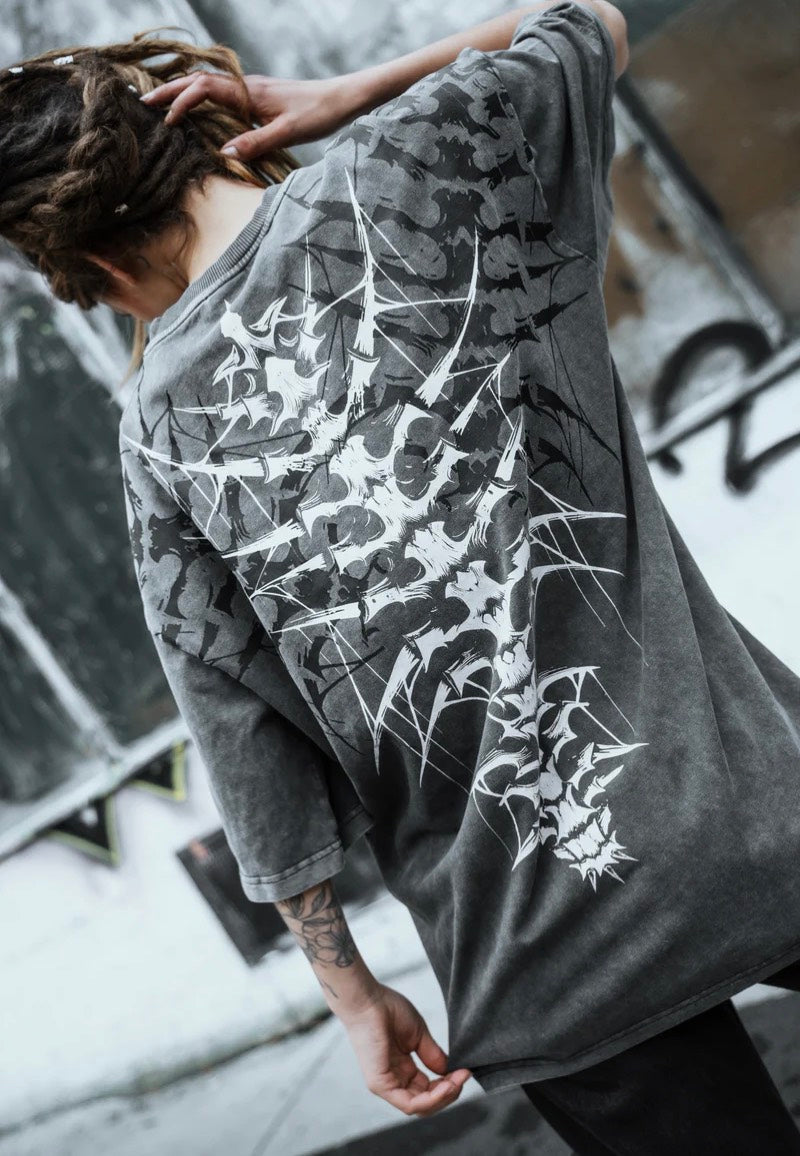 Stay Cold Apparel - Nocturnal Lifelines Heavy Oversized Acid Washed - T-Shirt | Men-Image