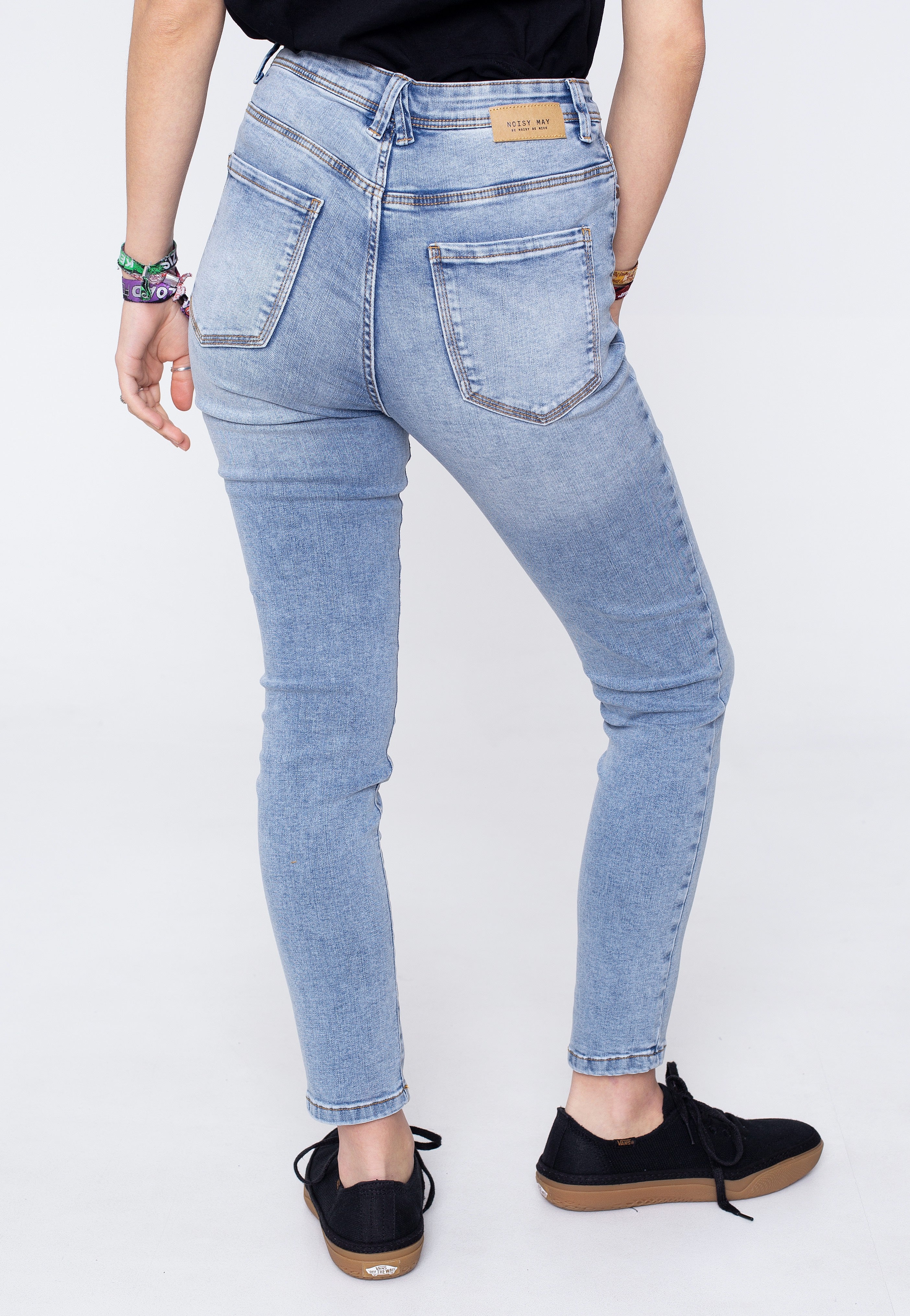 Noisy May - Agnes Ank Button Skinny Light Blue Denim - Jeans | Women-Image