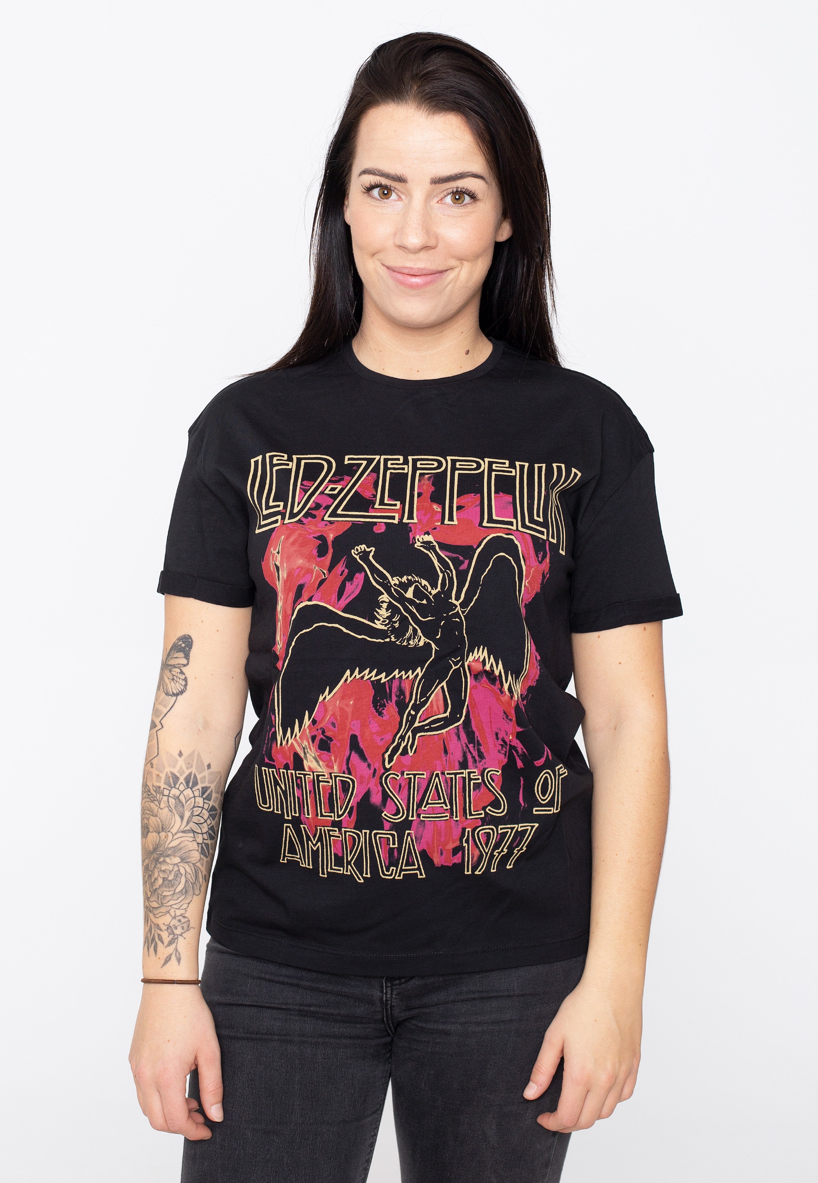 Noisy May x Led Zeppelin - Brandy License Black - T-Shirt | Women-Image