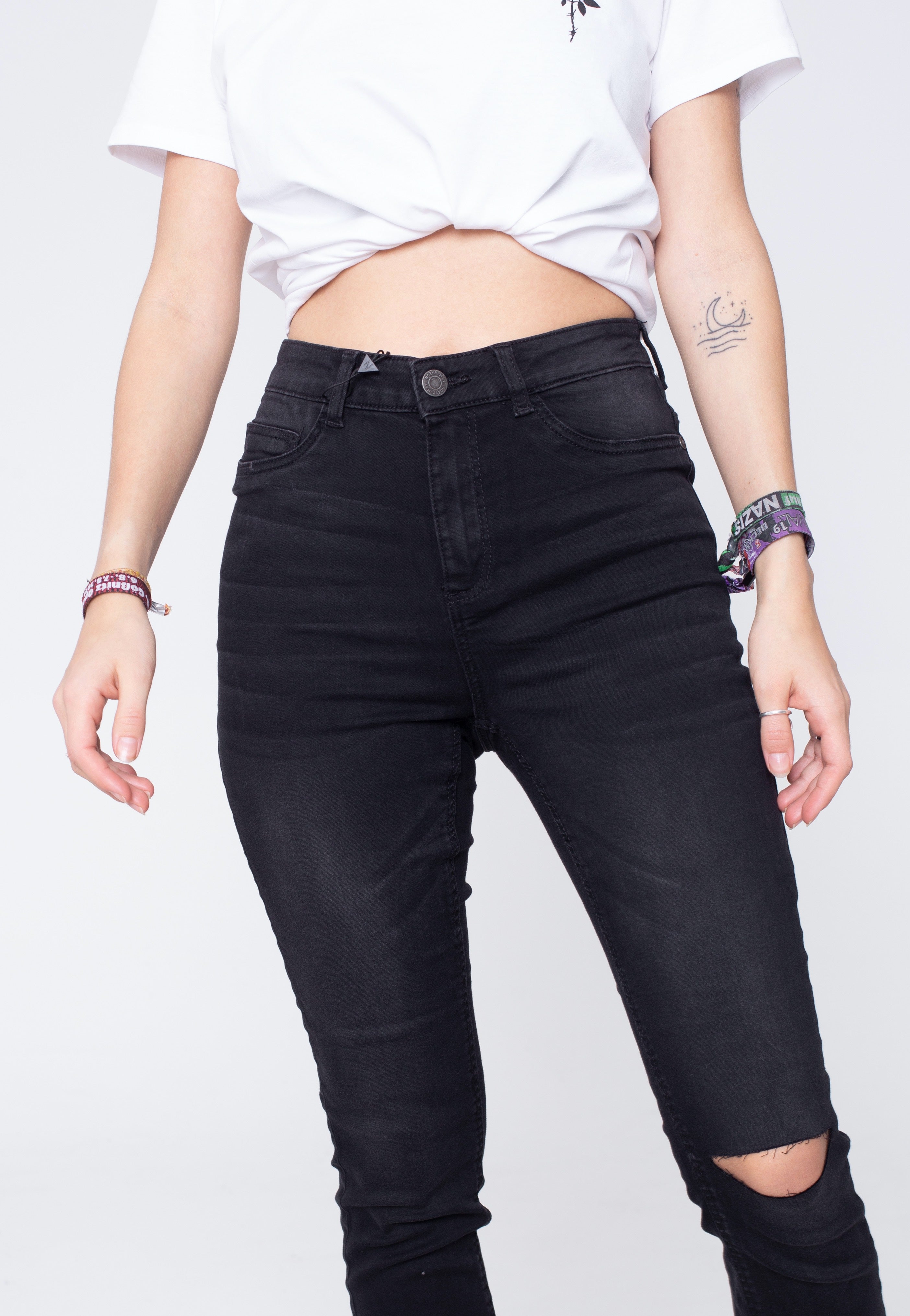 Noisy May - Callie Skinny Ankle Medium Grey Denim - Jeans | Women-Image