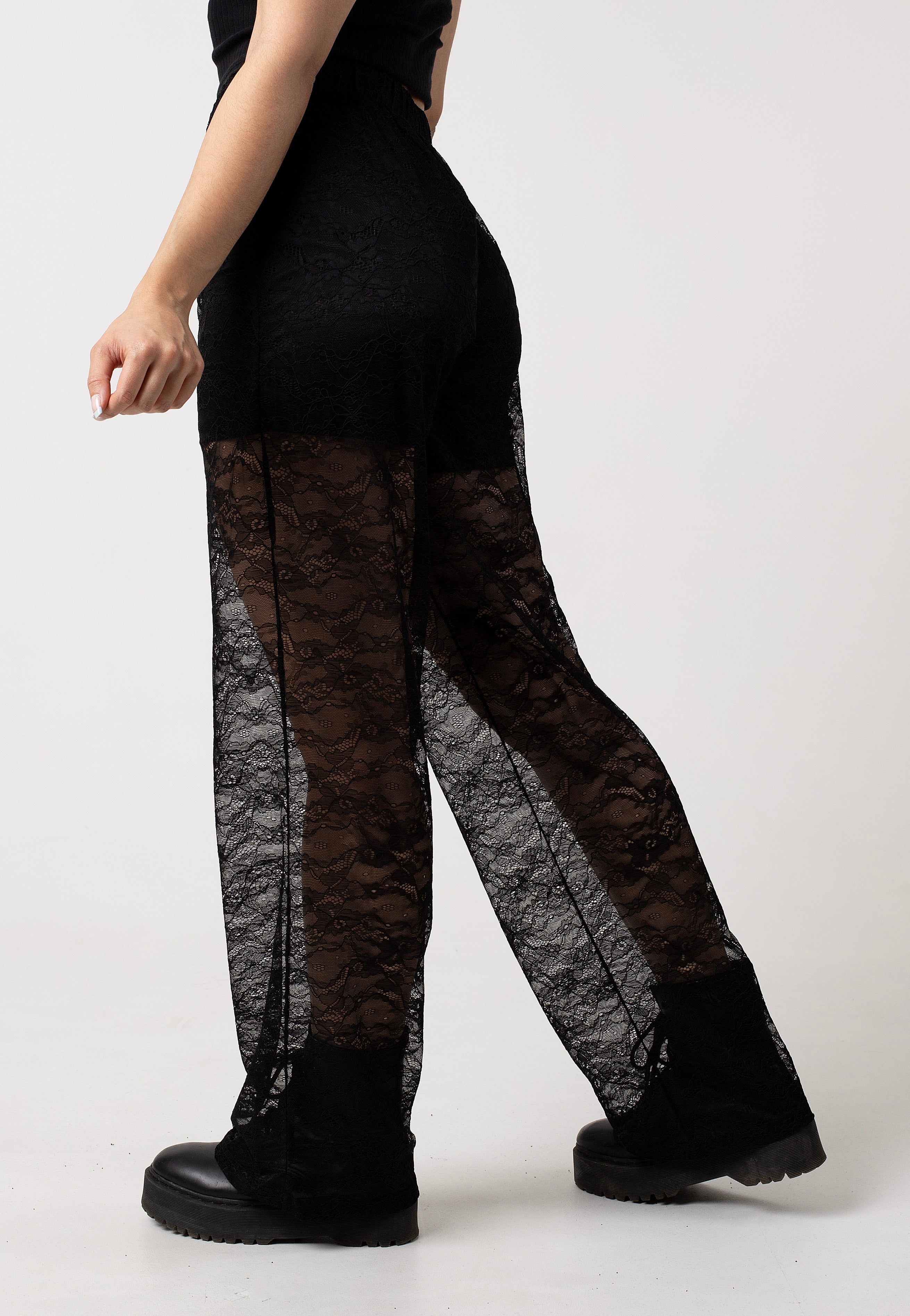 Noisy May - Carota Lace Black - Pants | Women-Image