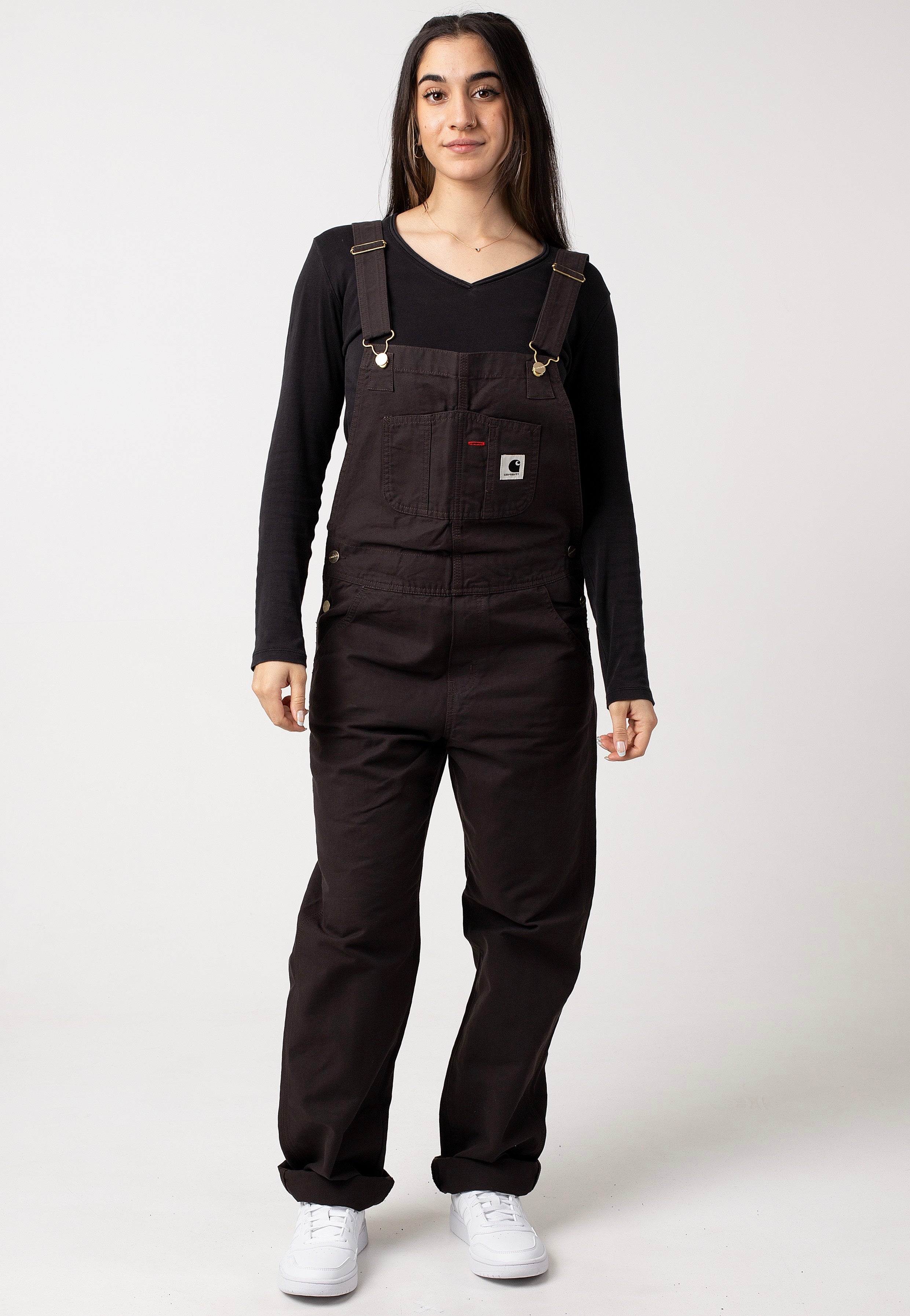 Carhartt WIP - W' Bib Overall Straight Rinsed Tobacco - Dungarees | Women-Image