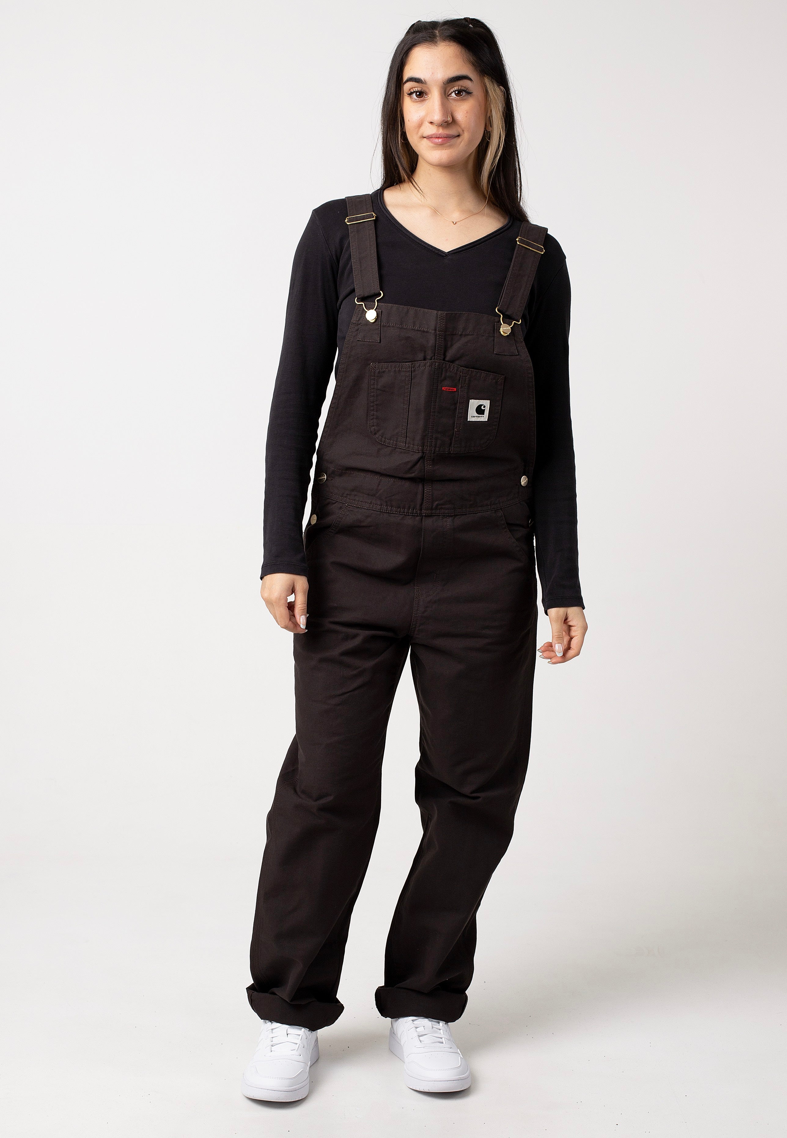 Carhartt WIP - W' Bib Overall Straight Rinsed Tobacco - Dungarees | Women-Image