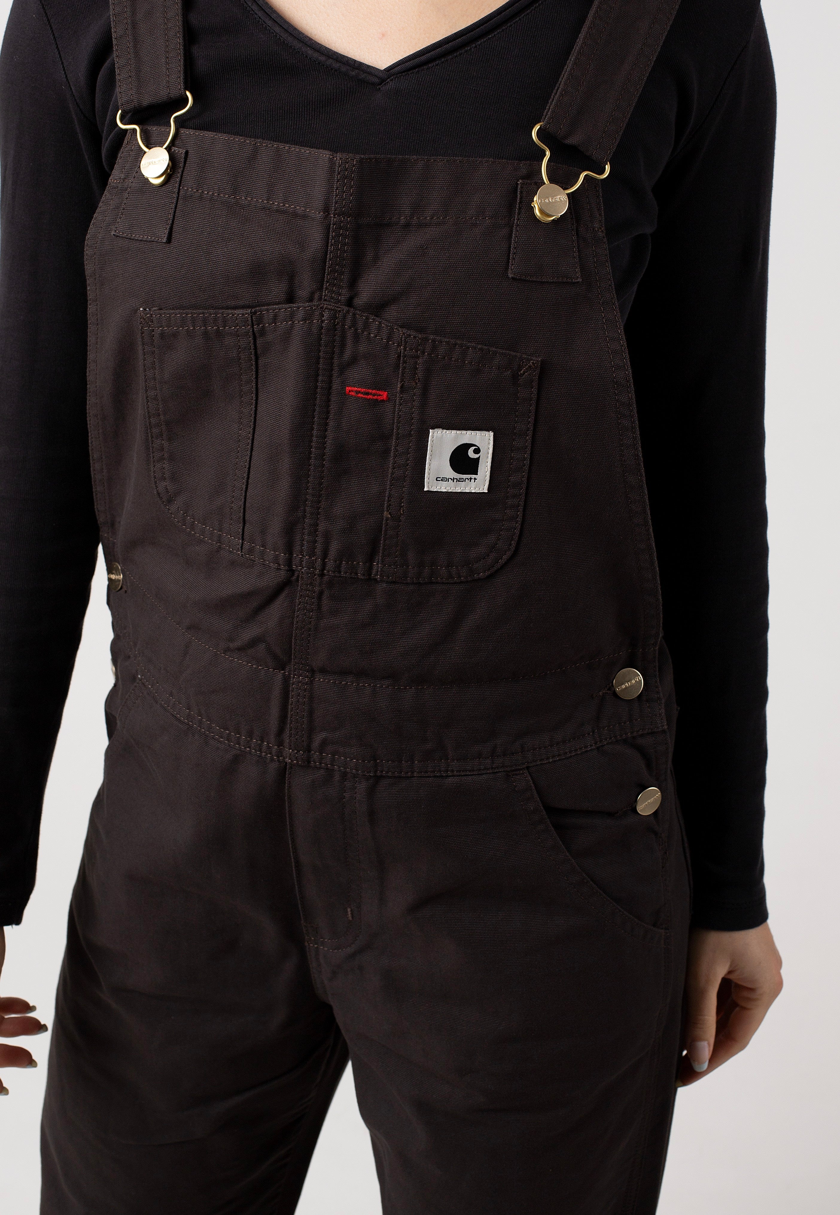 Carhartt WIP - W' Bib Overall Straight Rinsed Tobacco - Dungarees | Women-Image