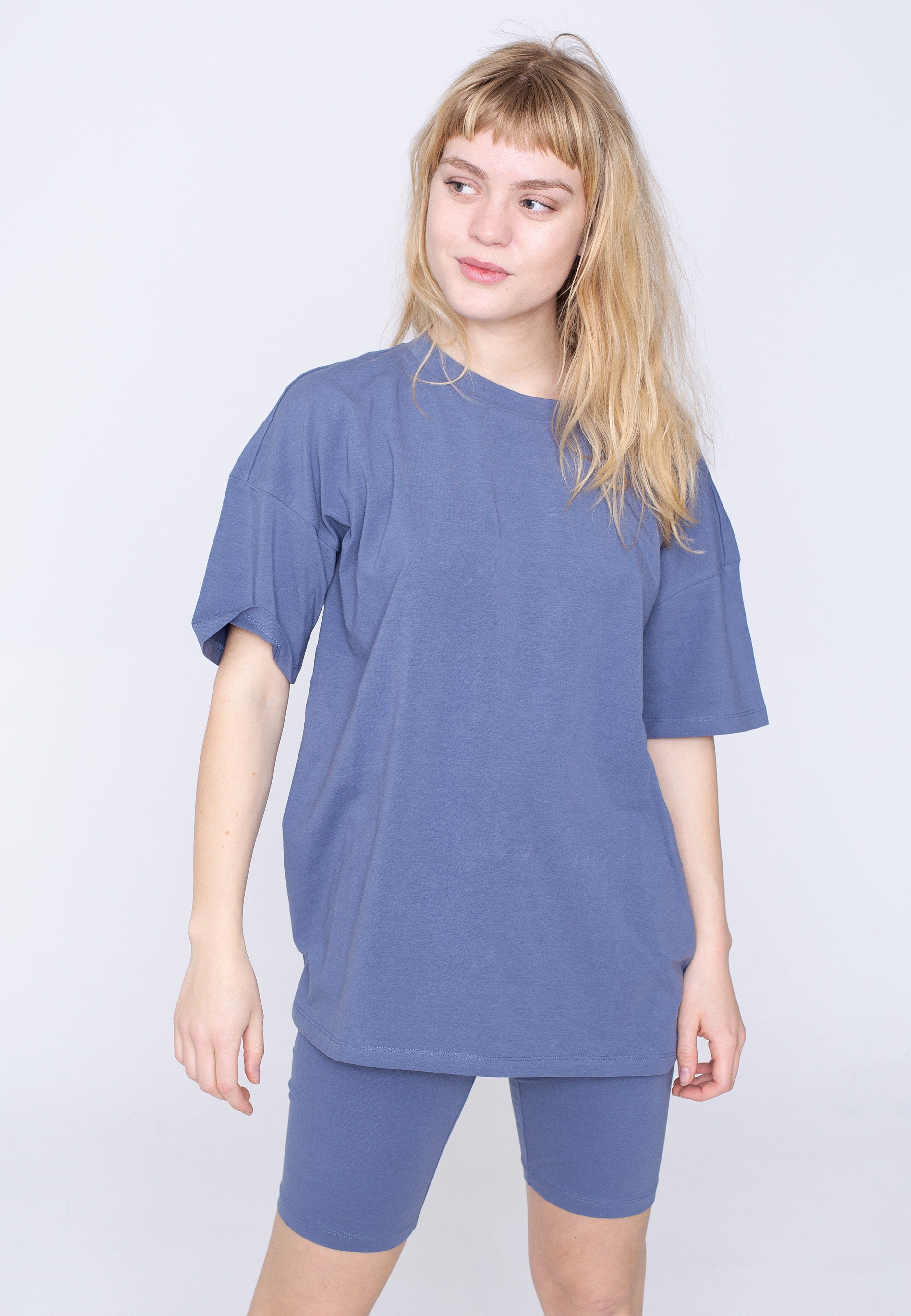 Noisy May - Cecilie Coordinated China Blue T-Shirt und Pants - Set | Women-Image