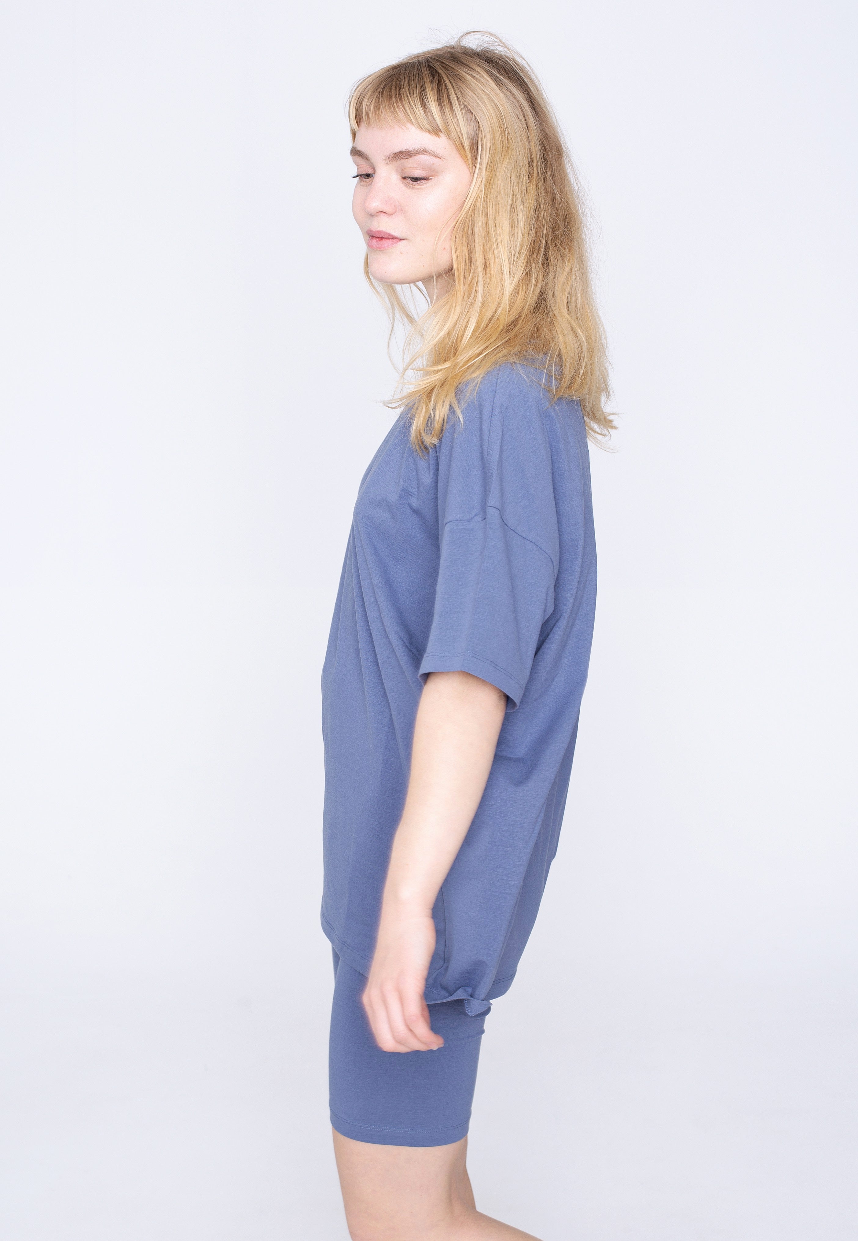 Noisy May - Cecilie Coordinated China Blue T-Shirt und Pants - Set | Women-Image