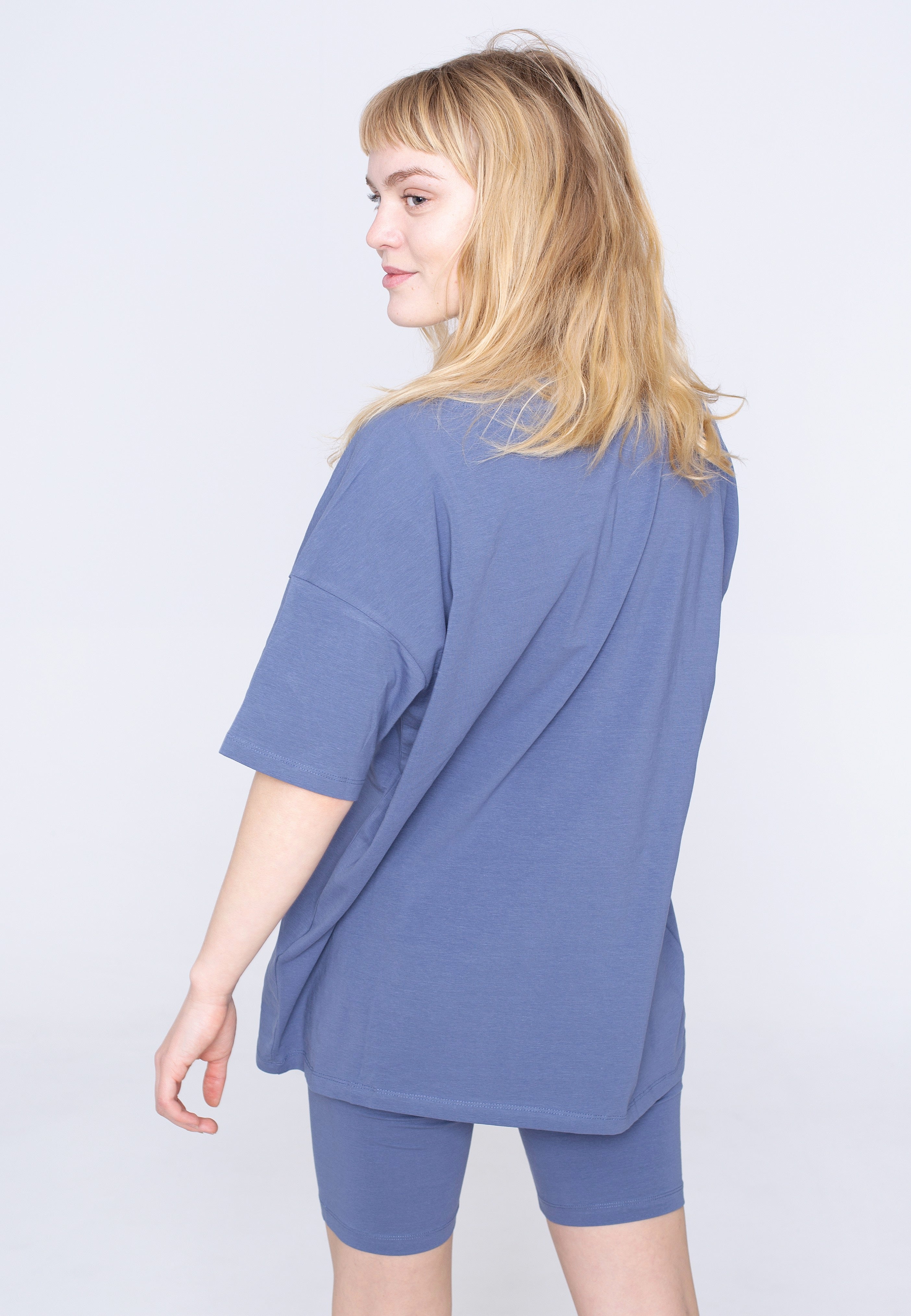 Noisy May - Cecilie Coordinated China Blue T-Shirt und Pants - Set | Women-Image