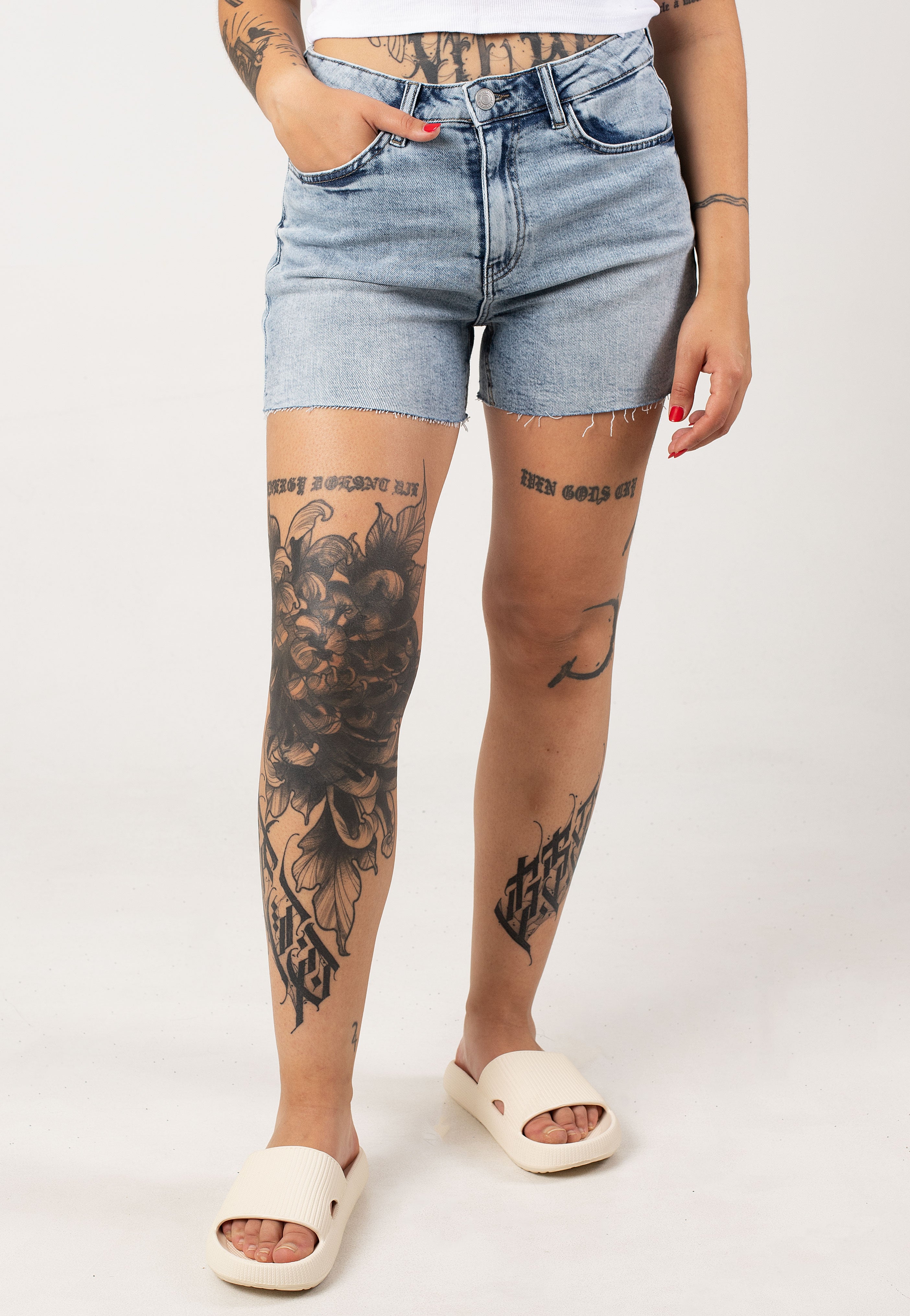 Noisy May - Cosy Regular Light Blue Denim - Shorts | Women-Image