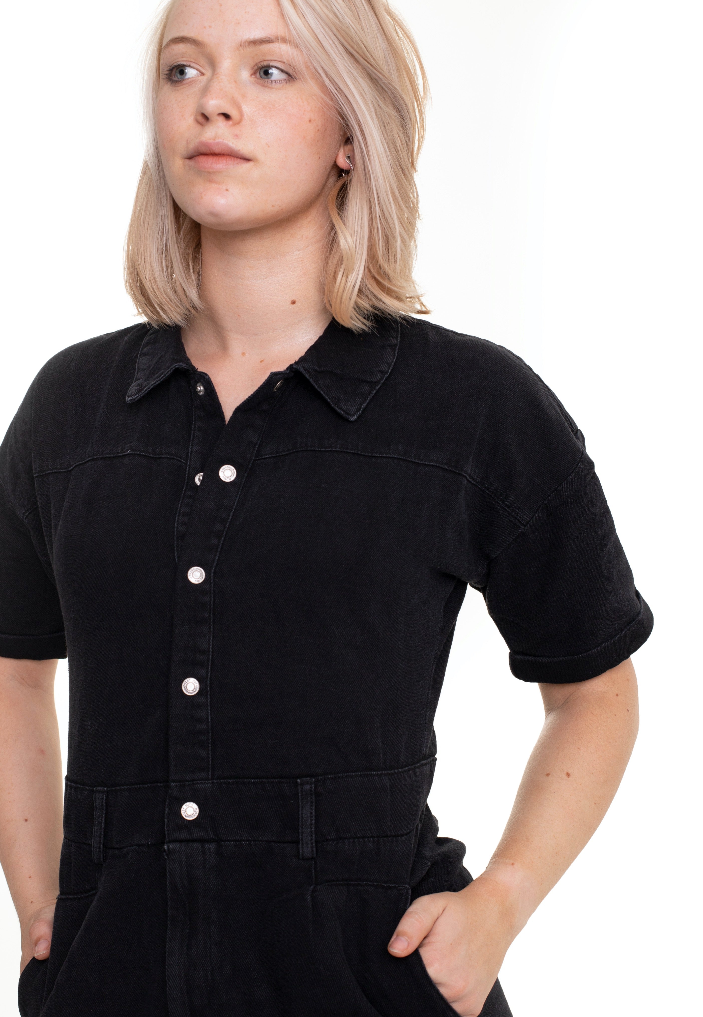 Noisy May - Denise Playsuit Black Denim - Jumpsuit | Women-Image