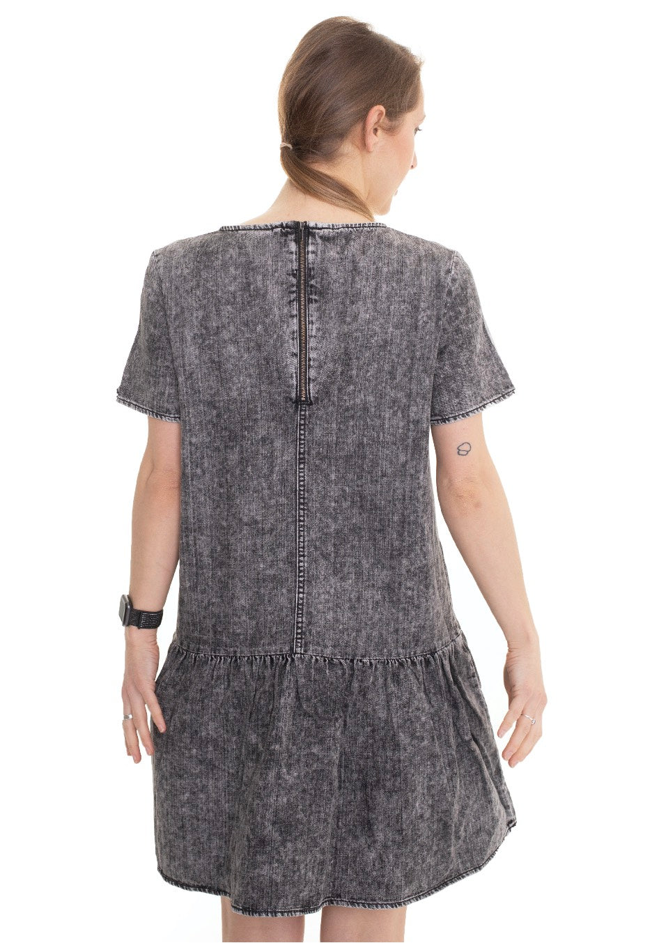 Noisy May - Emilia Medium Grey Denim - Dress | Women-Image