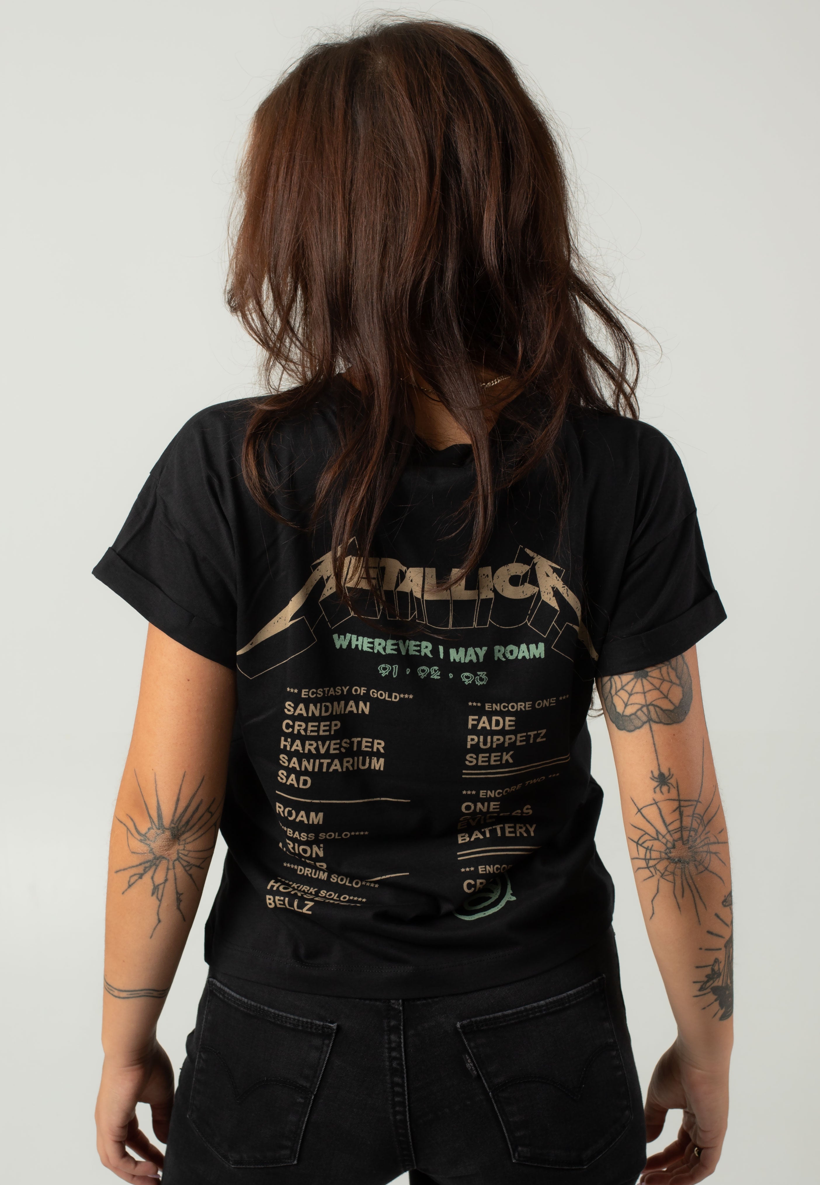 Noisy May x Metallica - Gaby O Neck Black Tourne - T-Shirt | Women-Image