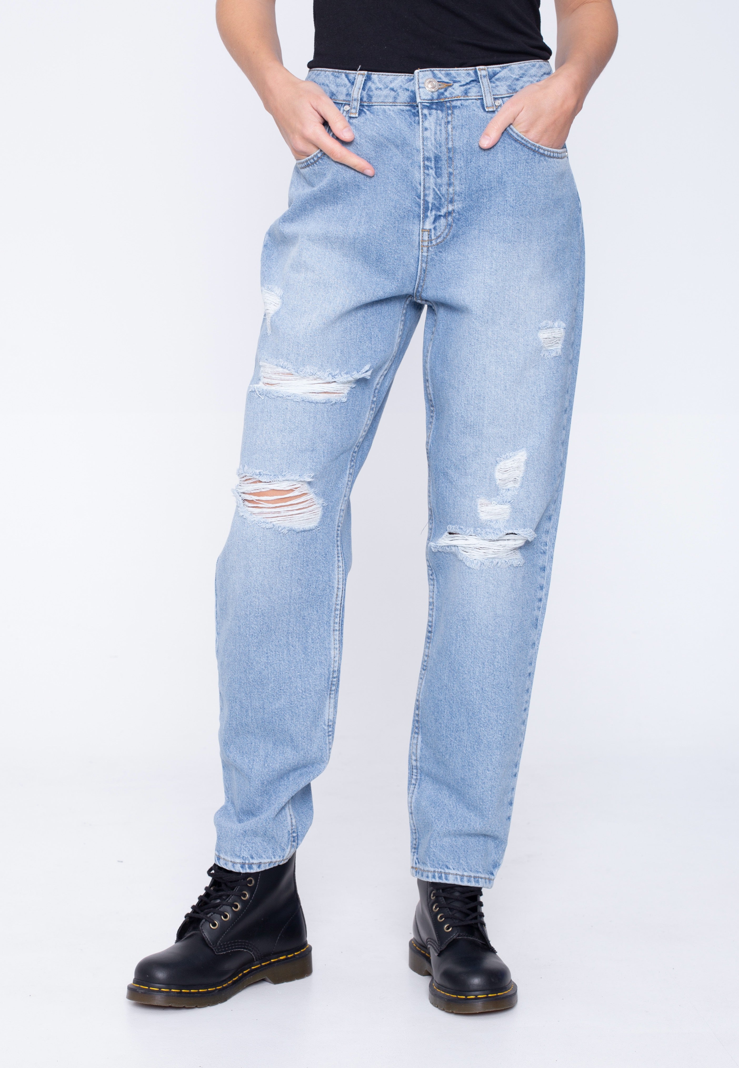 Noisy May - Isabel Mom Dest Light Blue Denim - Jeans | Women-Image