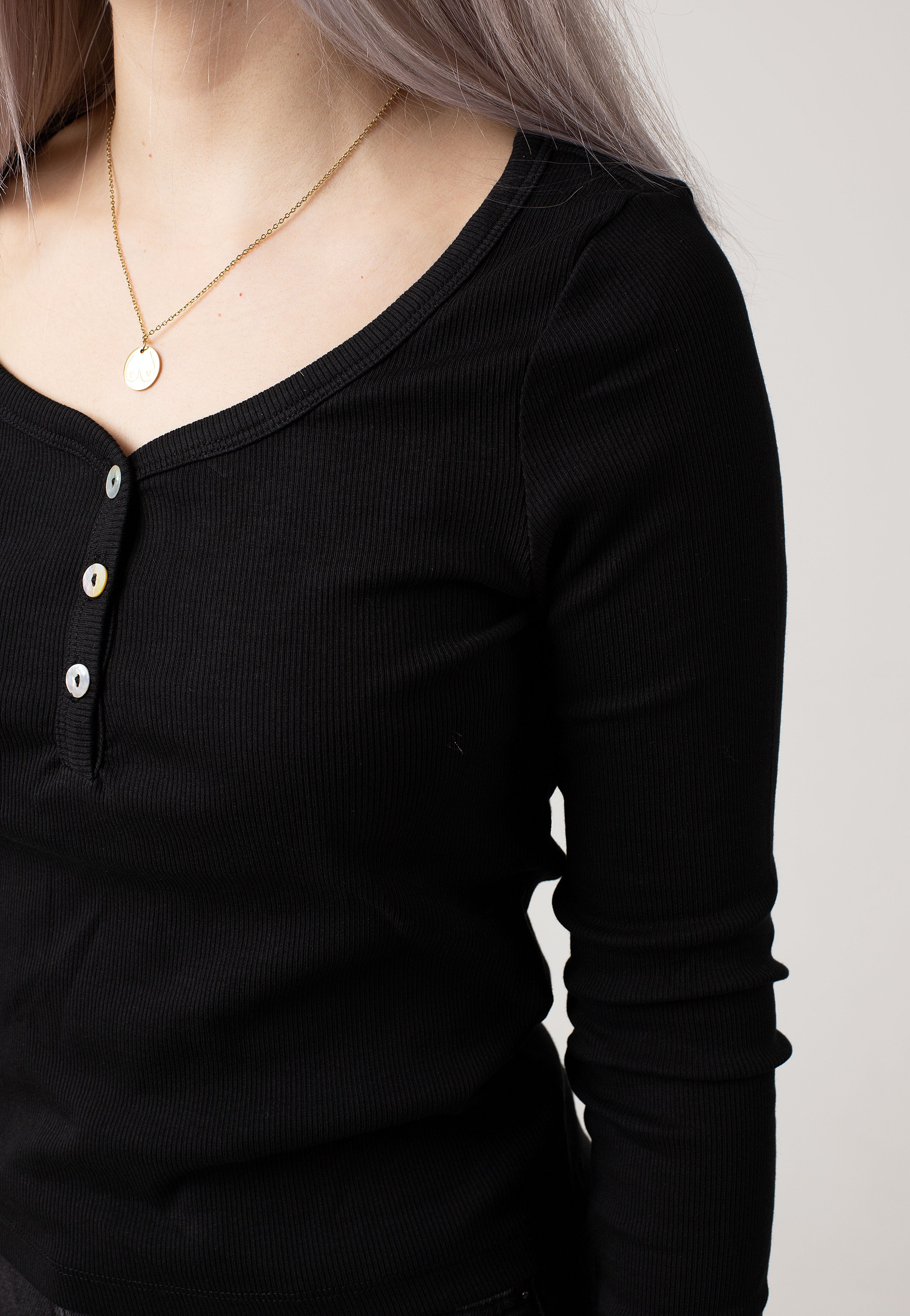 Noisy May - Judy Button Black - Top | Women-Image