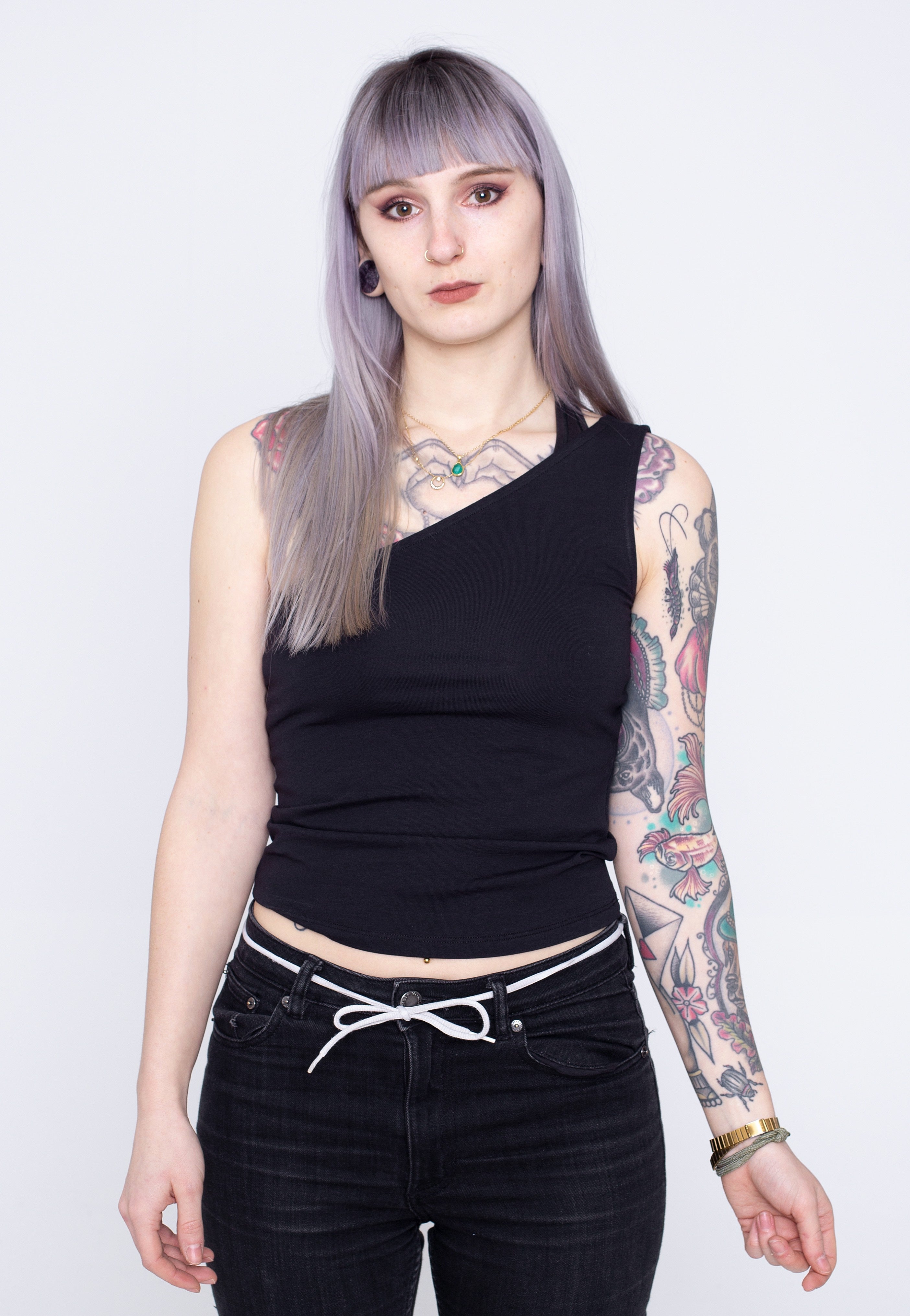 Noisy May - Kerry One Shoulder Black - Top | Women-Image