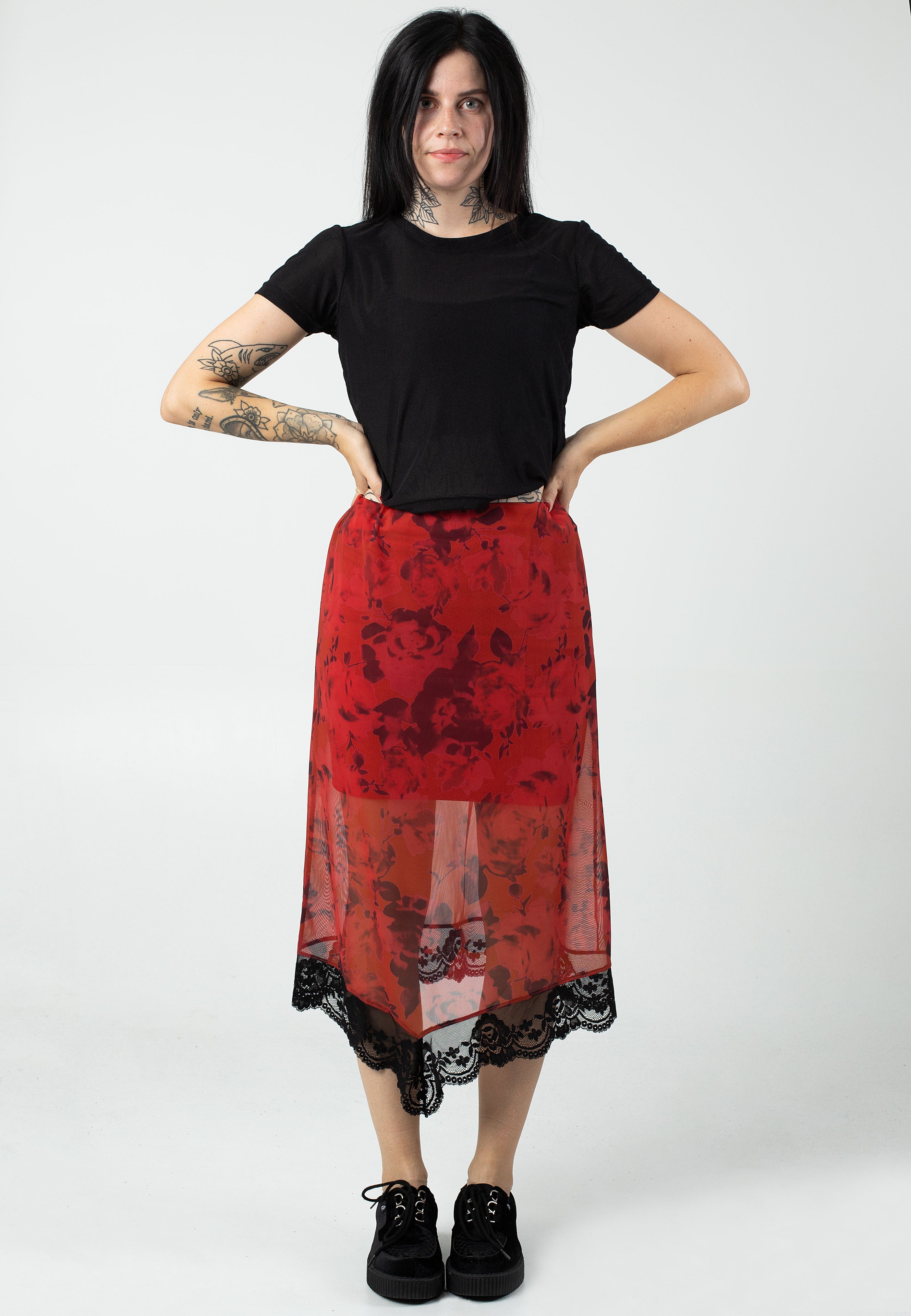 Noisy May - Kitty Mesh Lace Black - Skirt | Women-Image