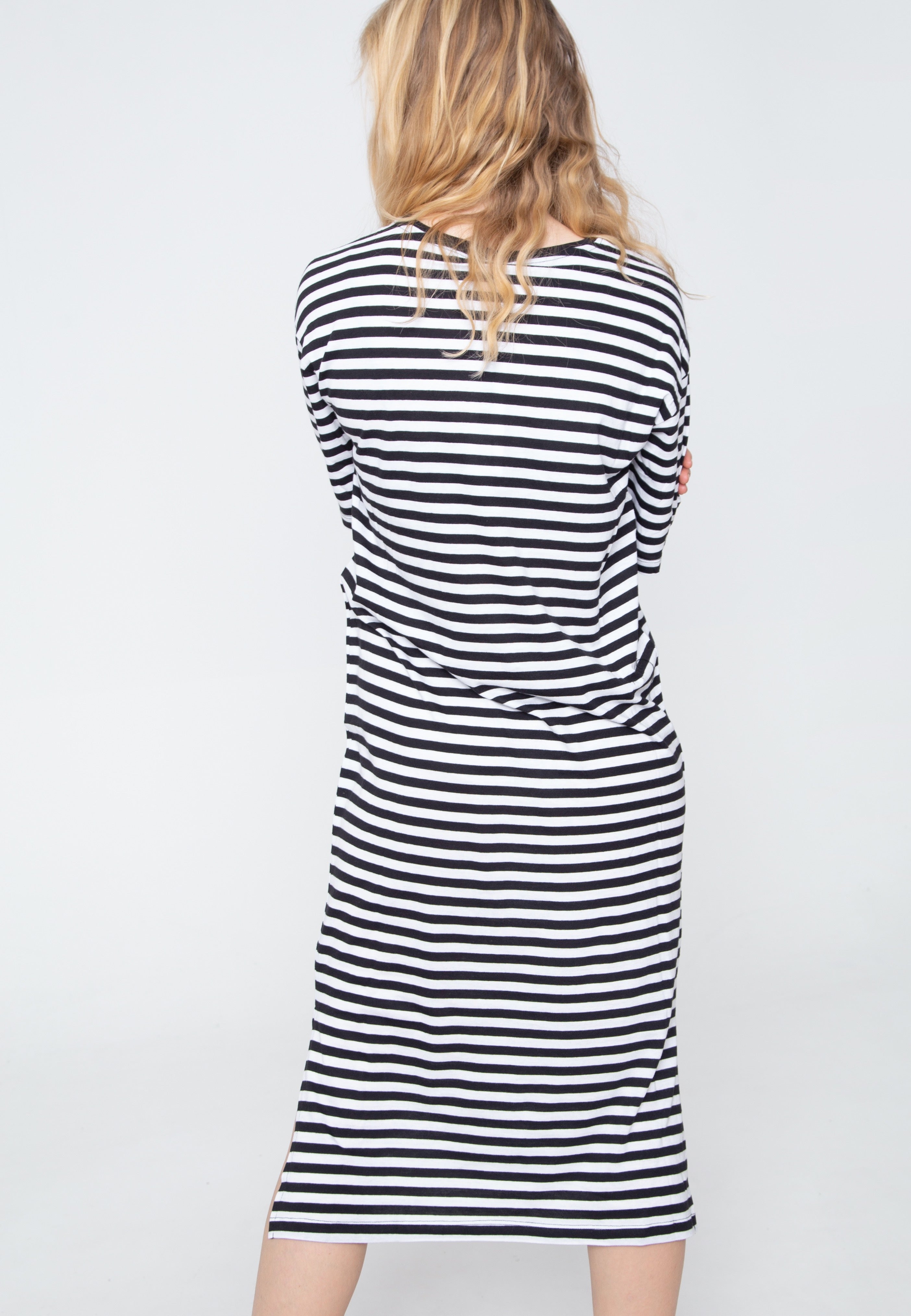 Noisy May - Mayden 2/4 Stripes Bright White - Dress | Women-Image