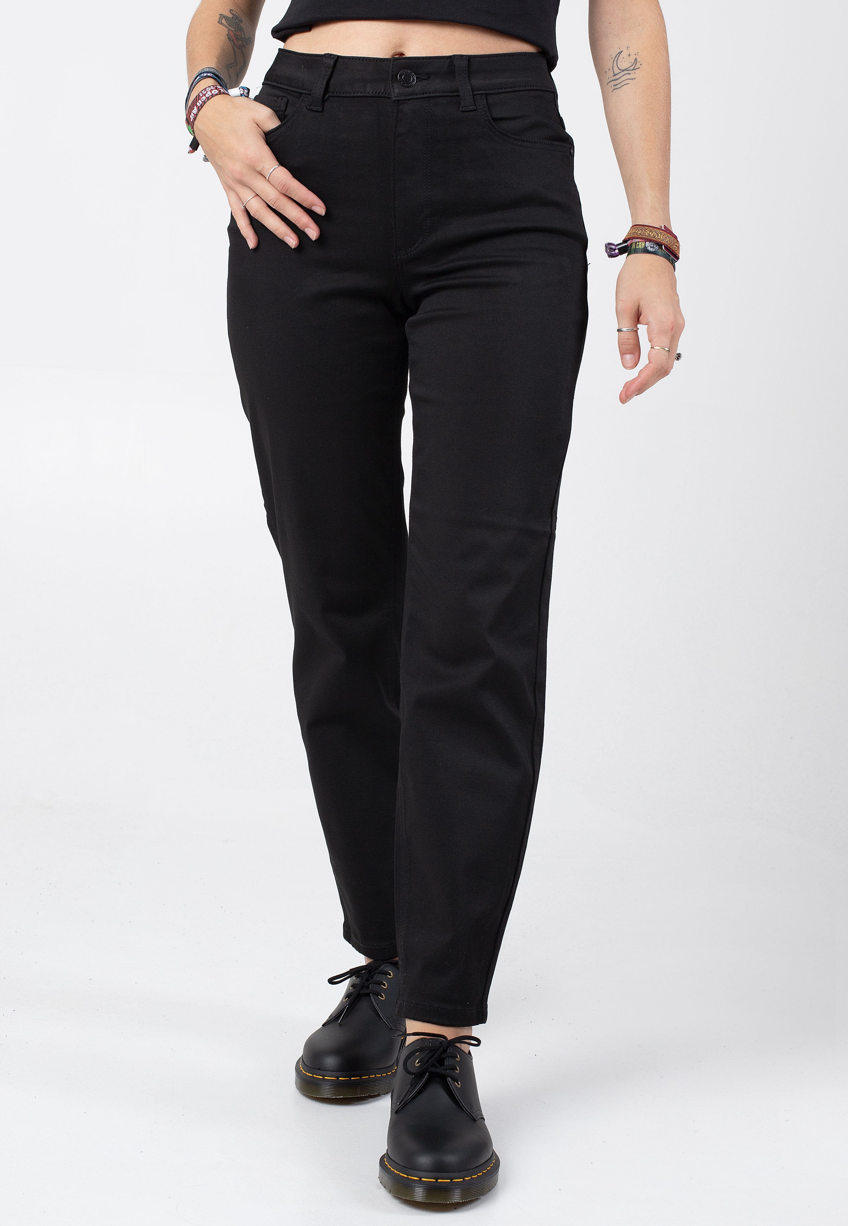 Noisy May - Moni Hw Straight Black Denim - Jeans | Women-Image