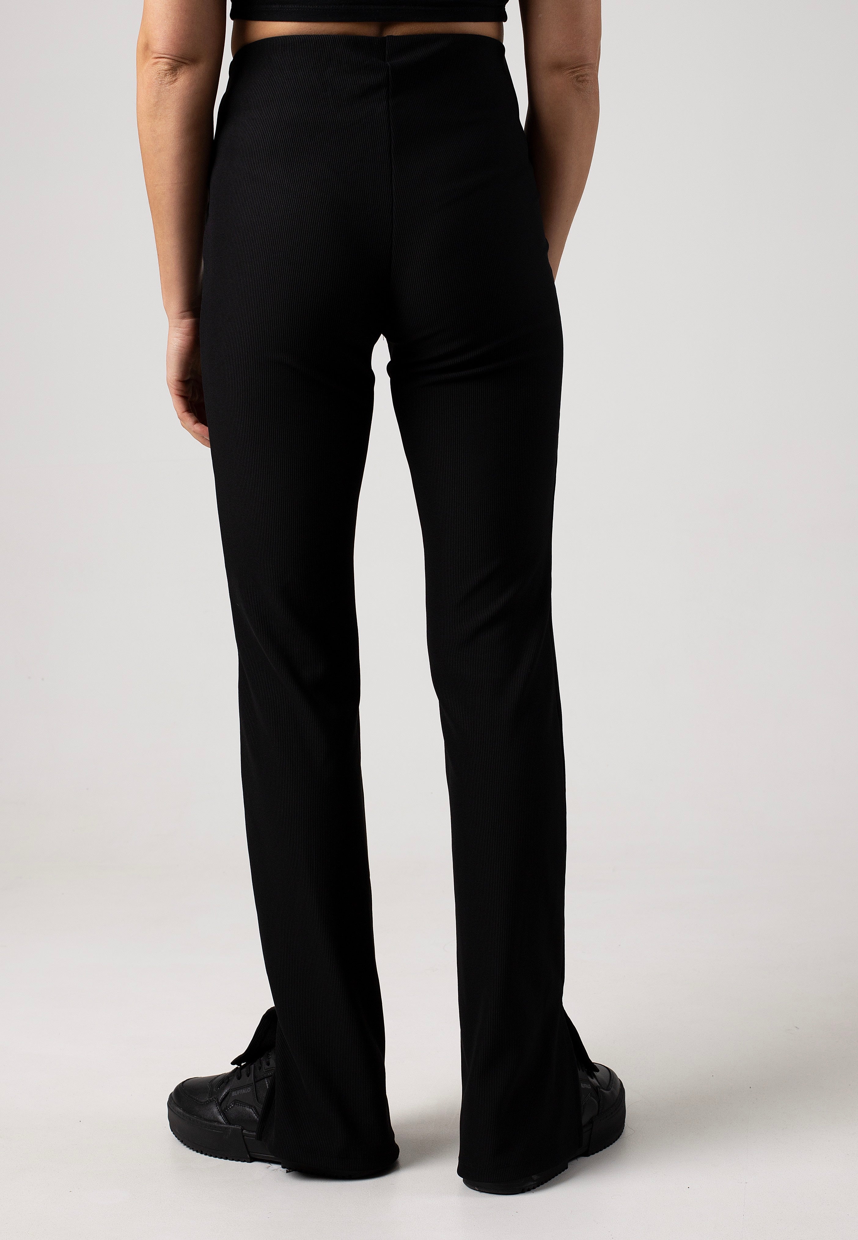 Noisy May - Myra Slit Detail Black - Pants | Women-Image