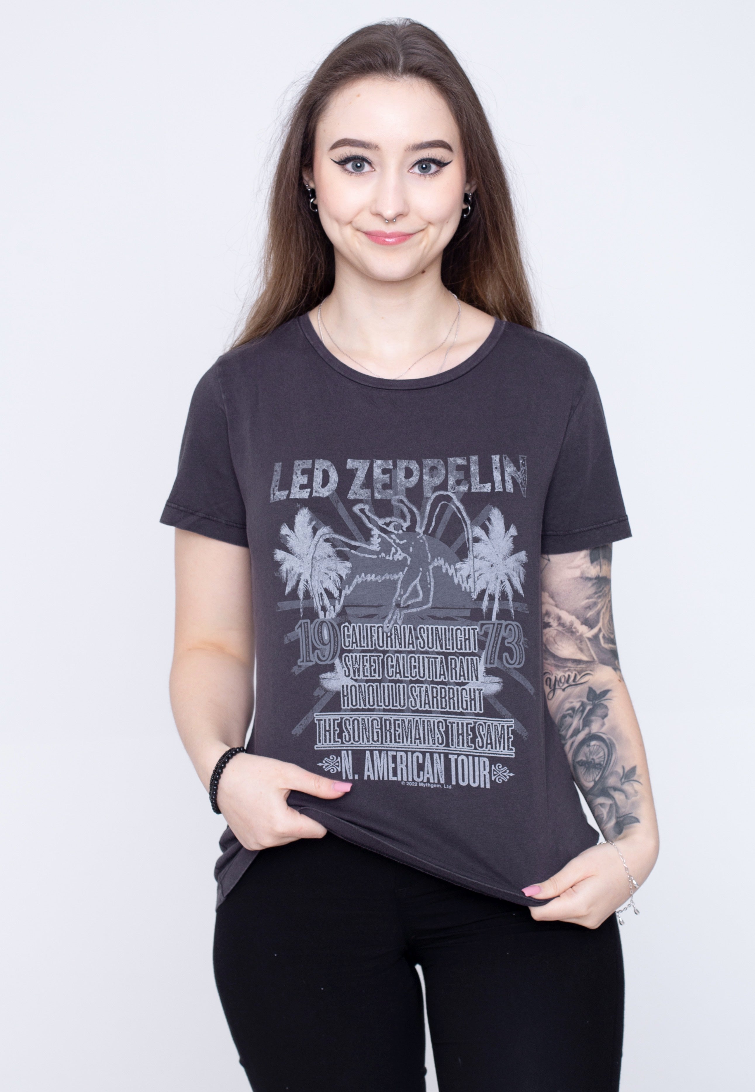 Noisy May x Led Zeppelin - Nate Washed Black - T-Shirt | Women-Image