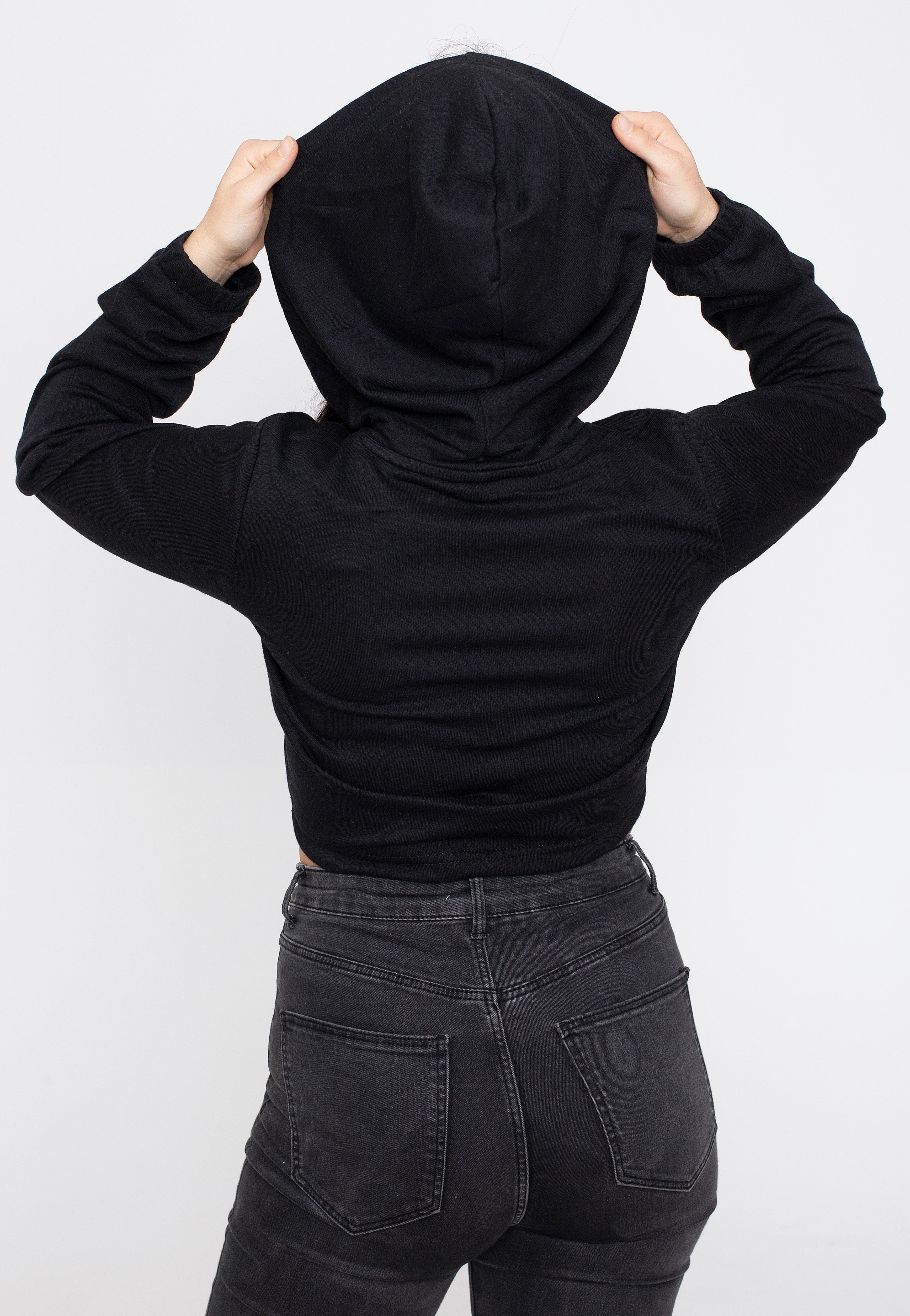 Noisy May - Nero String Cropped Black - Hoodie | Women-Image