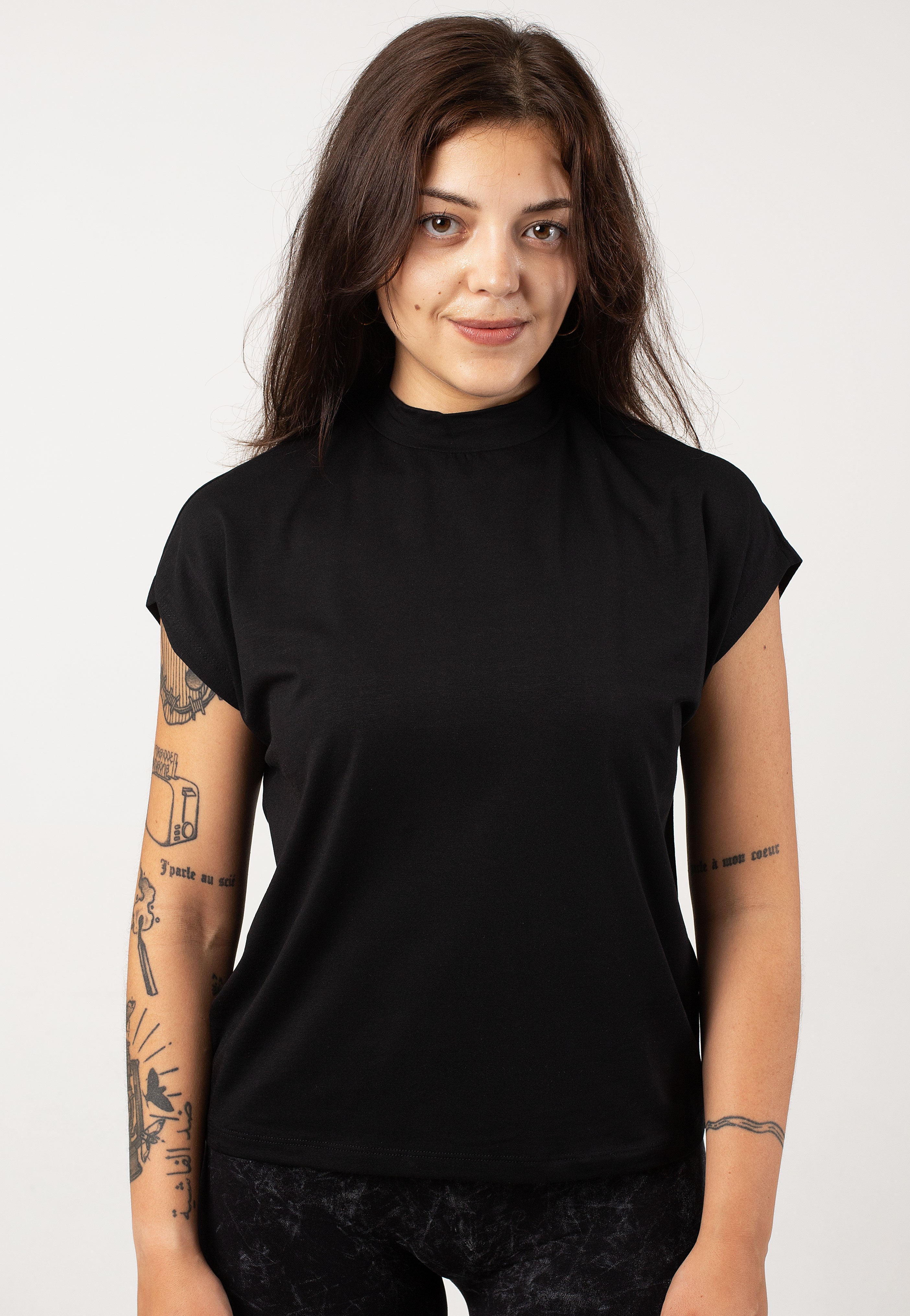 Noisy May - Ranja High Neck Black - T-Shirt | Women-Image