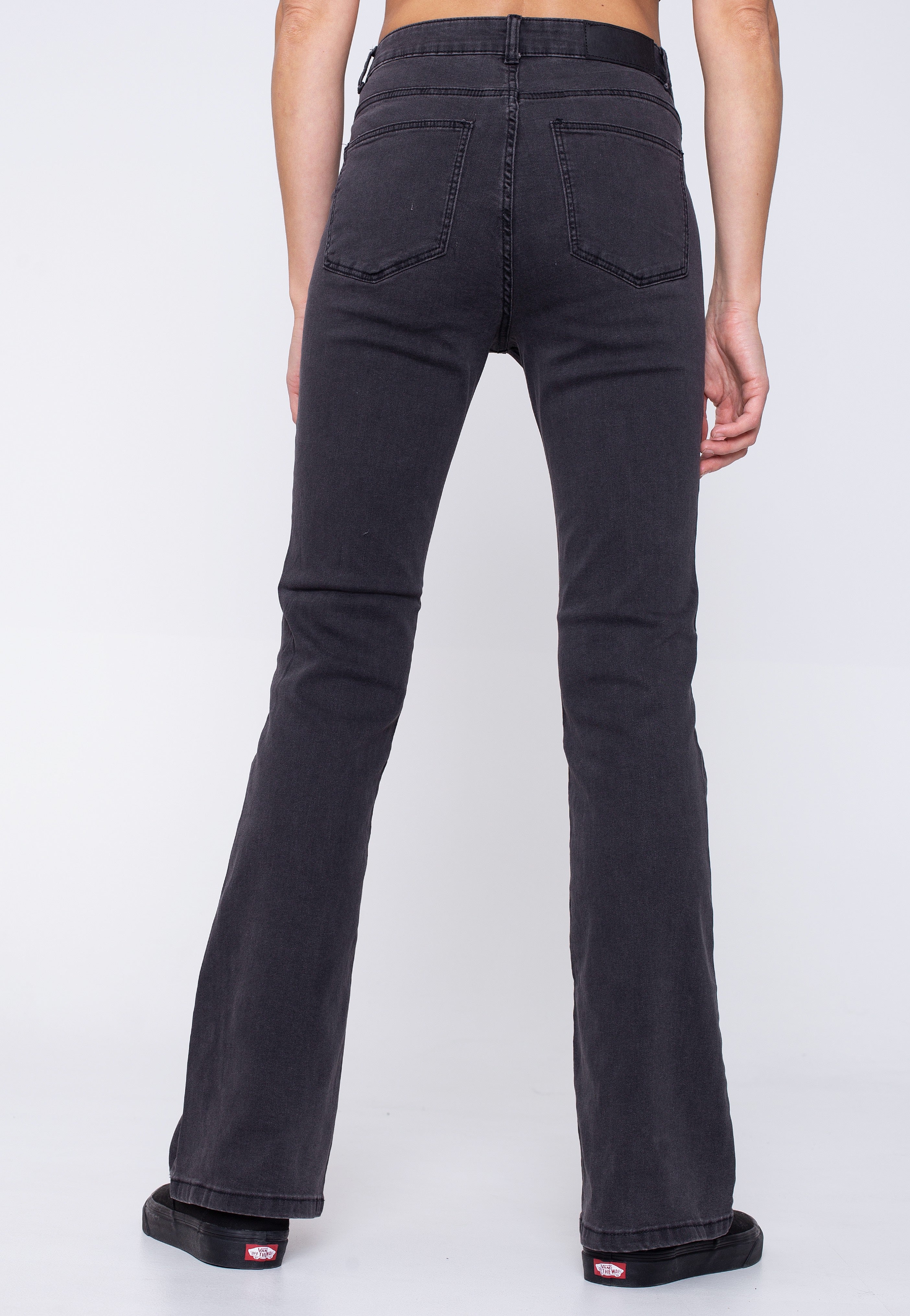 Noisy May - Sallie Flare Dark Grey Denim - Jeans | Women-Image