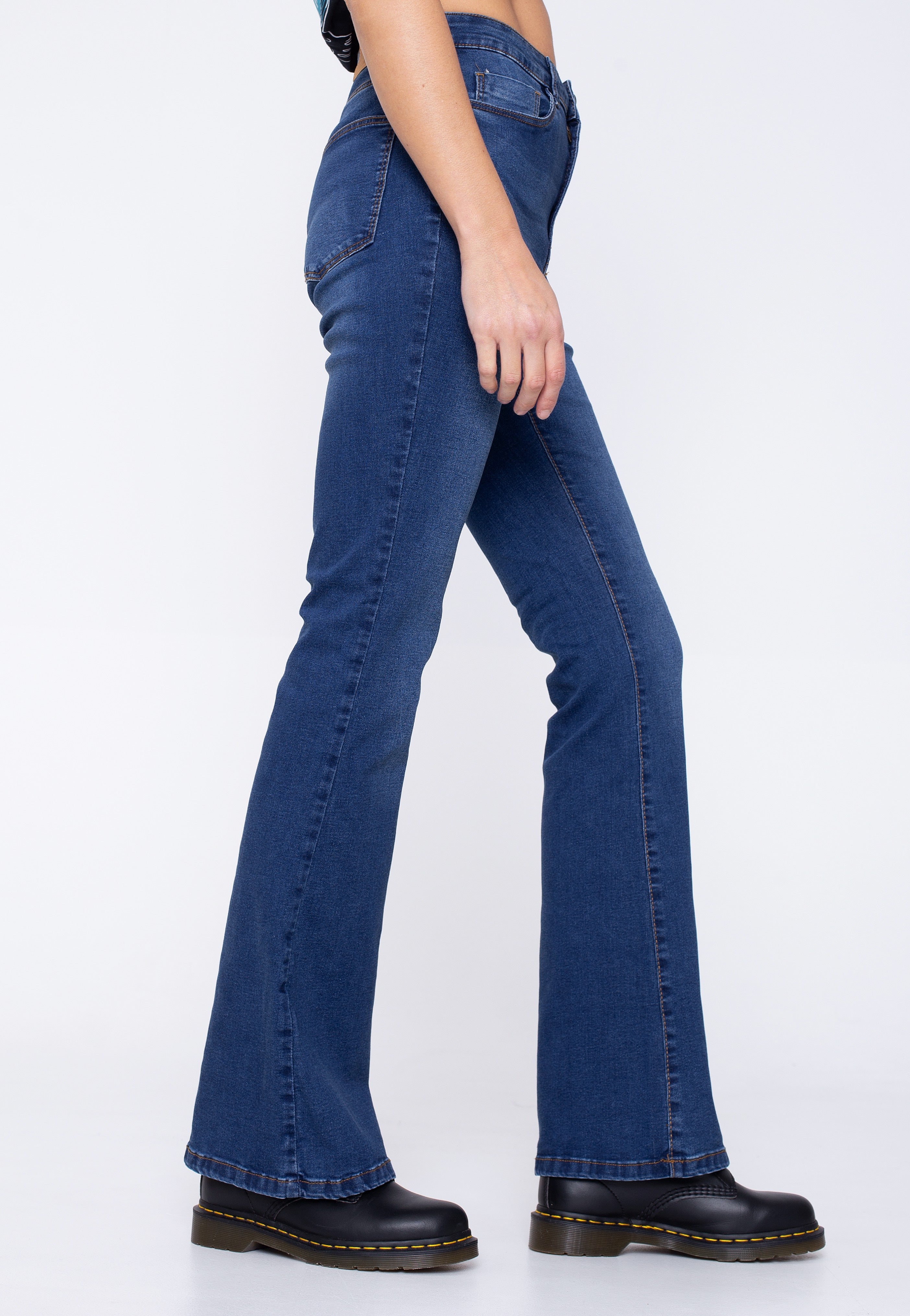 Noisy May - Sallie Flare Medium Blue Denim - Jeans | Women-Image