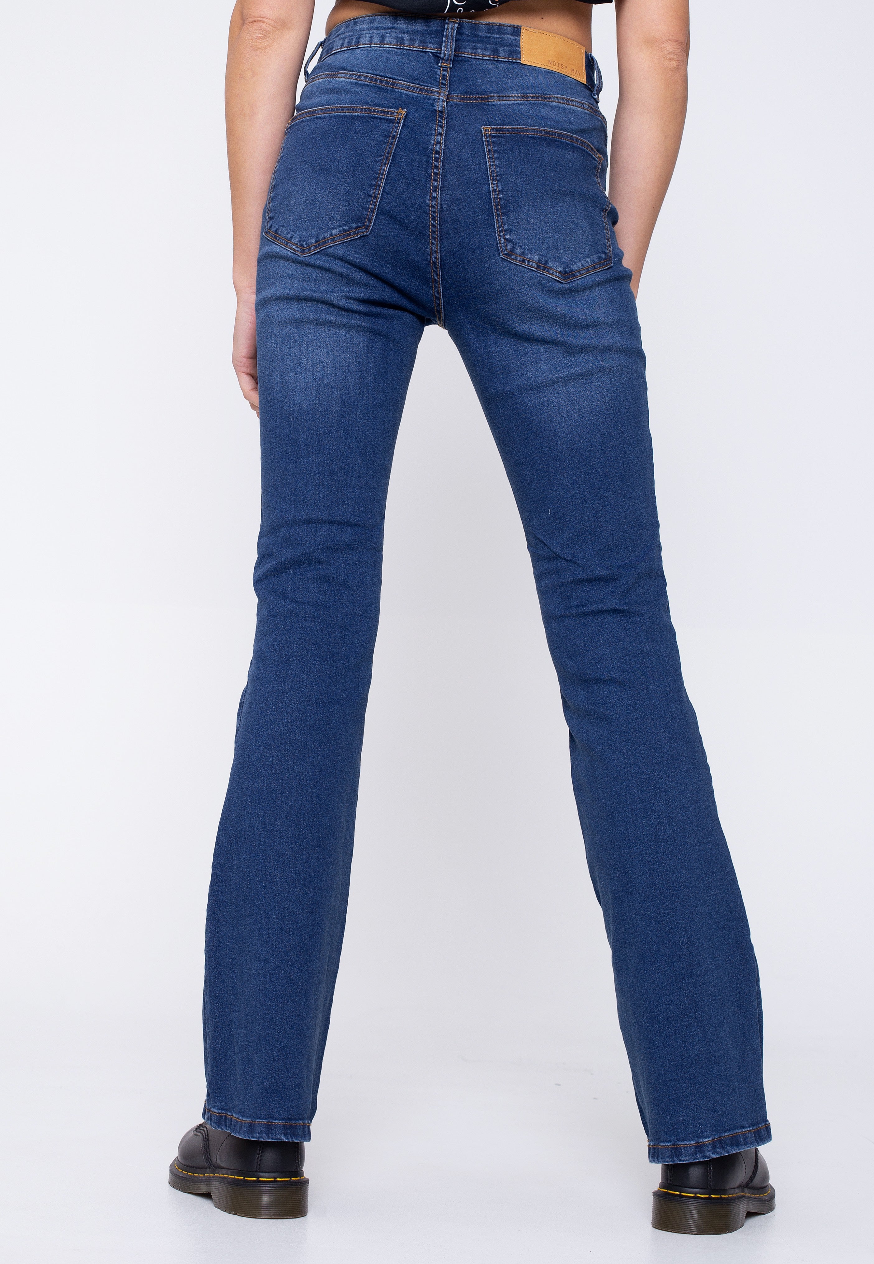 Noisy May - Sallie Flare Medium Blue Denim - Jeans | Women-Image