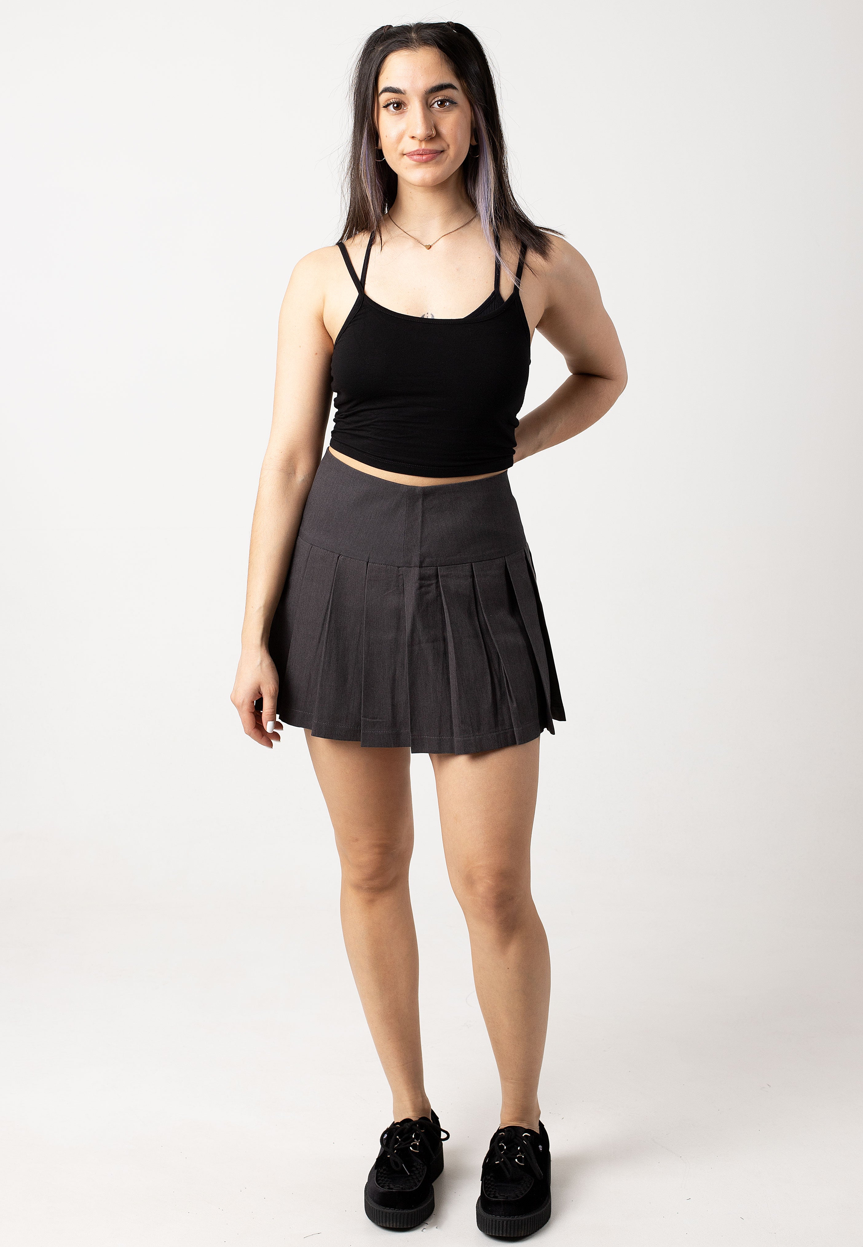 Noisy May - Sofie Short Pleat Mini Black - Skirt | Women-Image