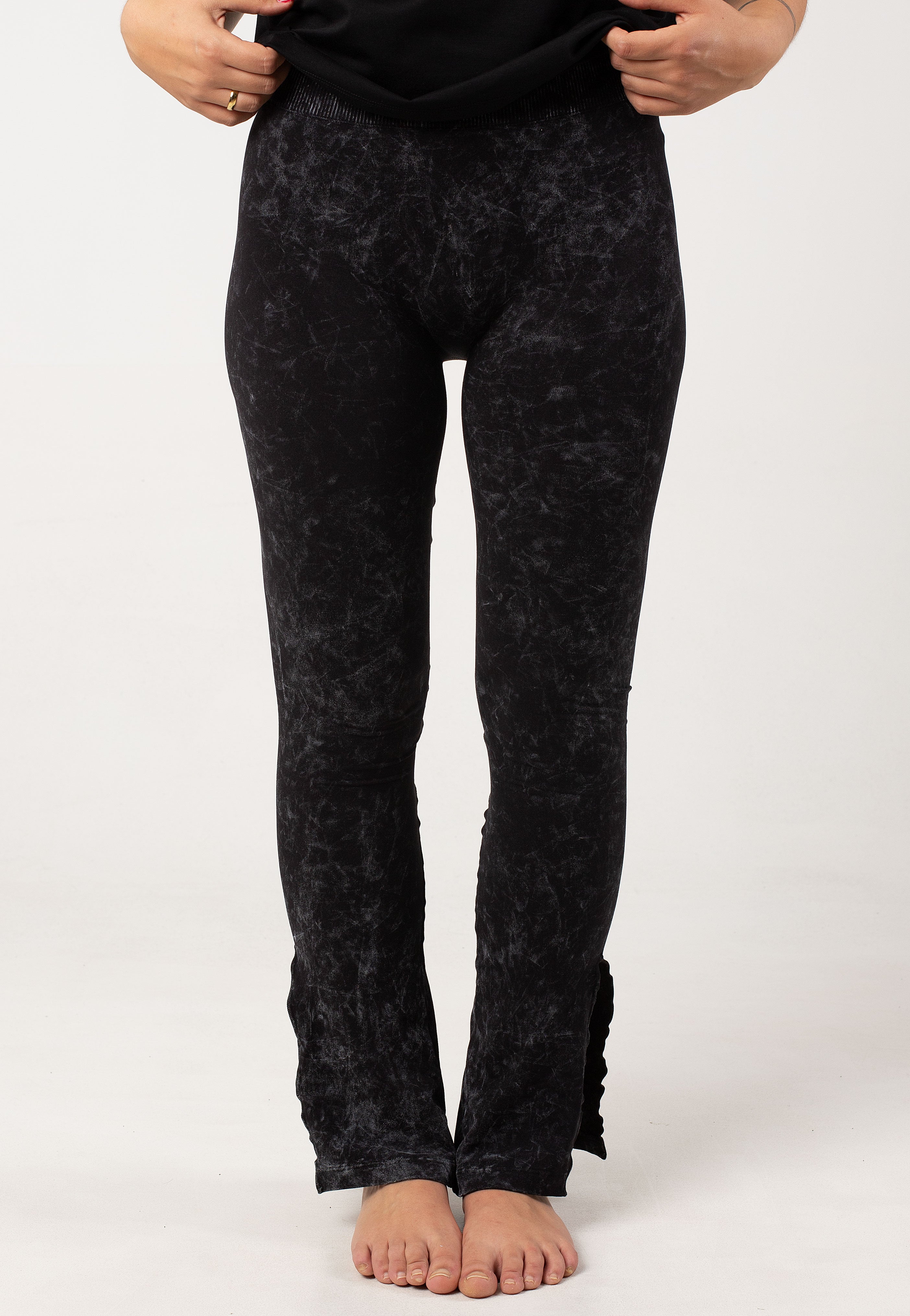 Noisy May - Tammura Flared Black Washed - Leggings | Women-Image