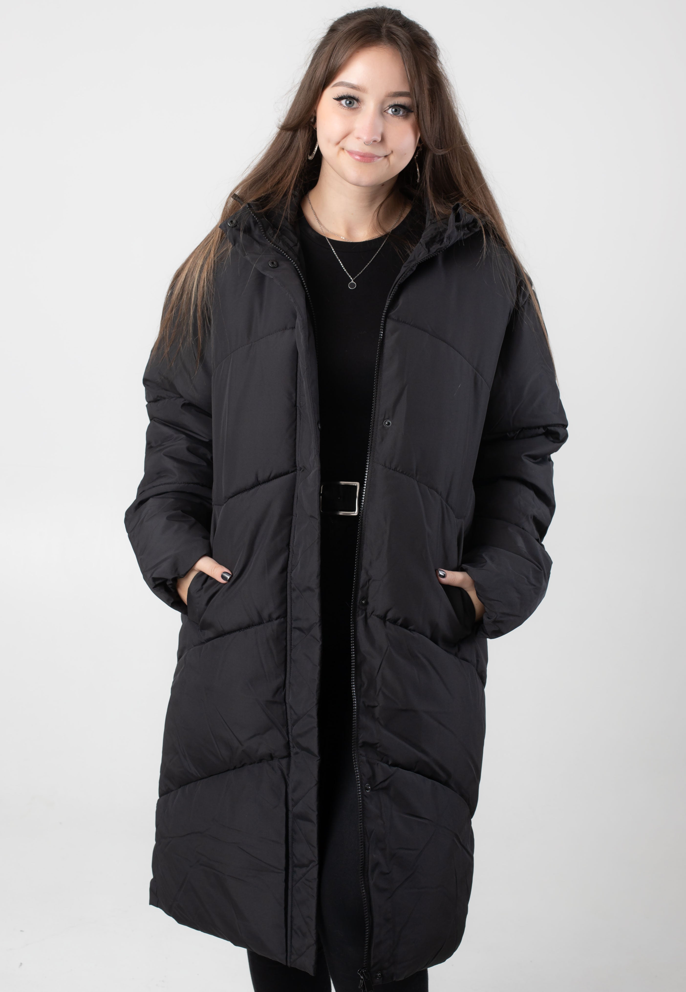 Noisy May - Tenna Long Black - Jacket | Women-Image