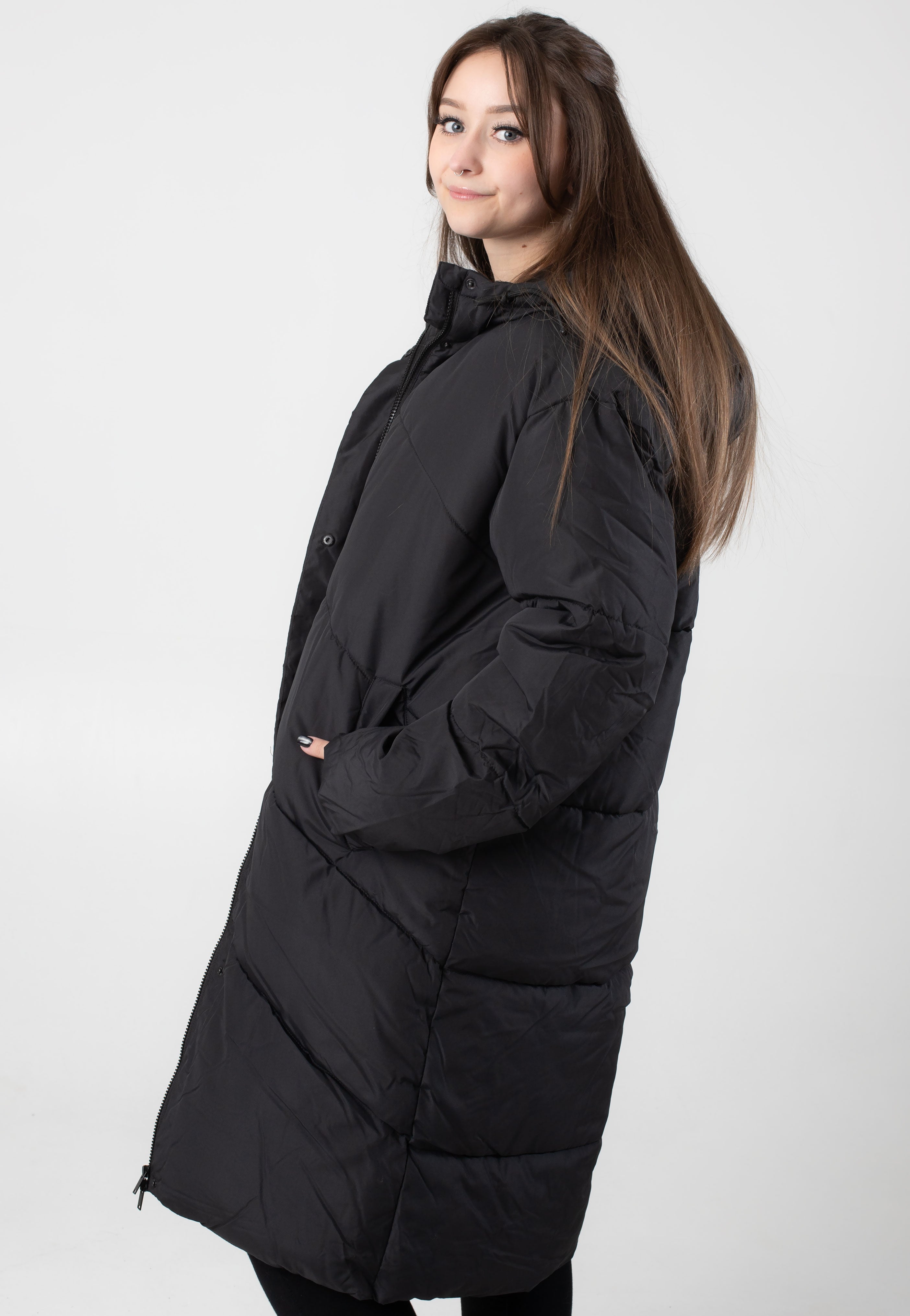 Noisy May - Tenna Long Black - Jacket | Women-Image