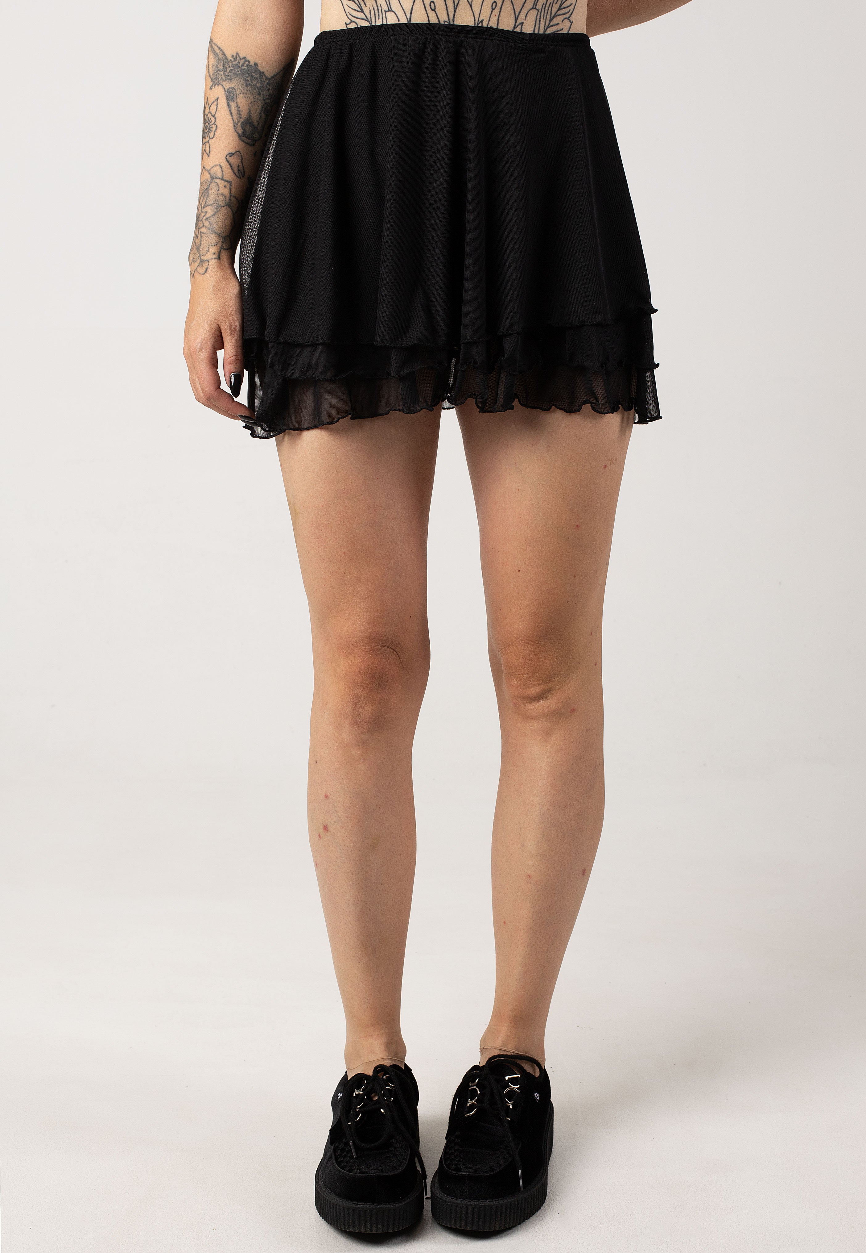 Noisy May - Via Layered Tie Mini Black - Skirt | Women-Image