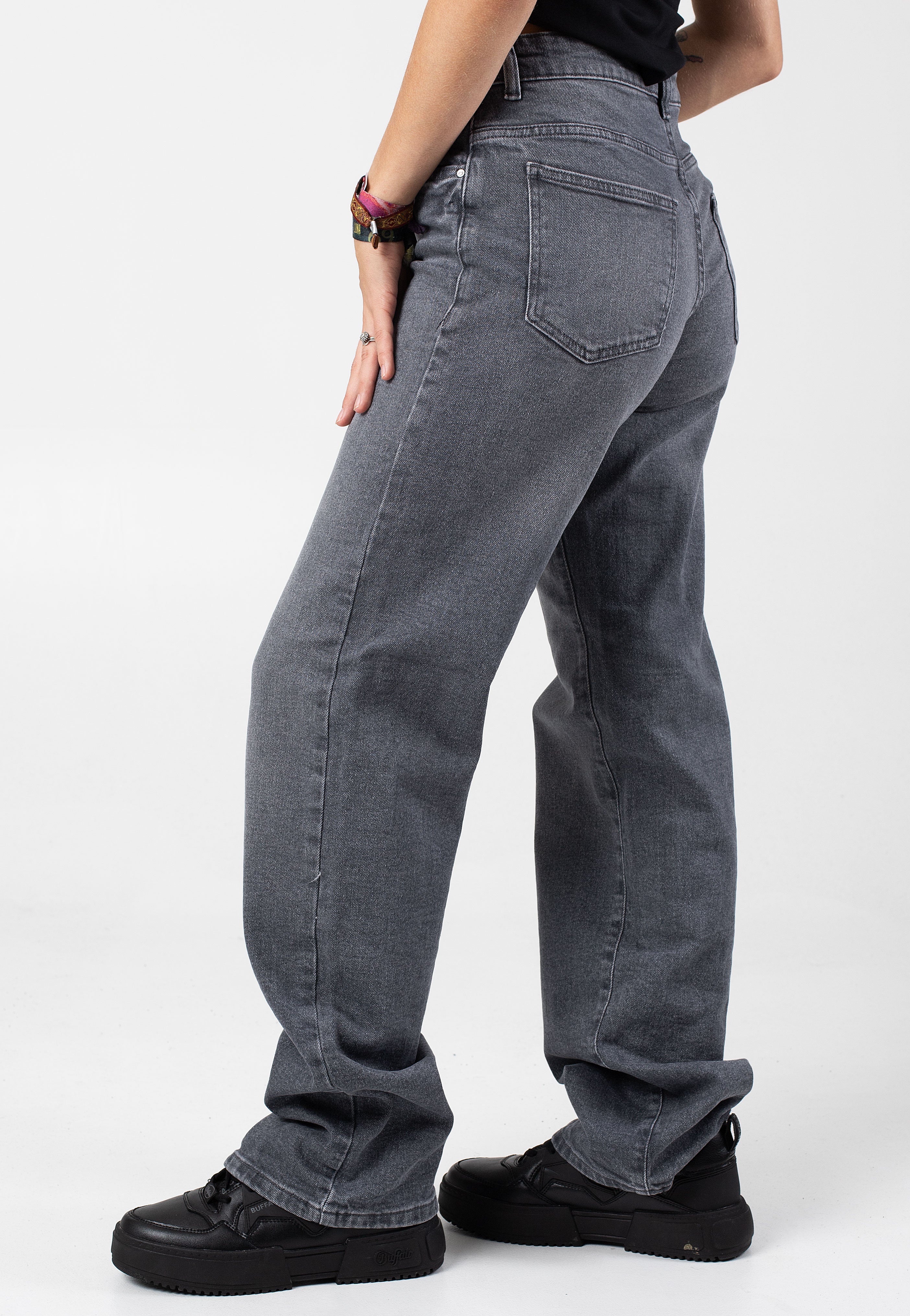 Noisy May - Yolanda Dark Grey Denim Grey - Jeans | Women-Image