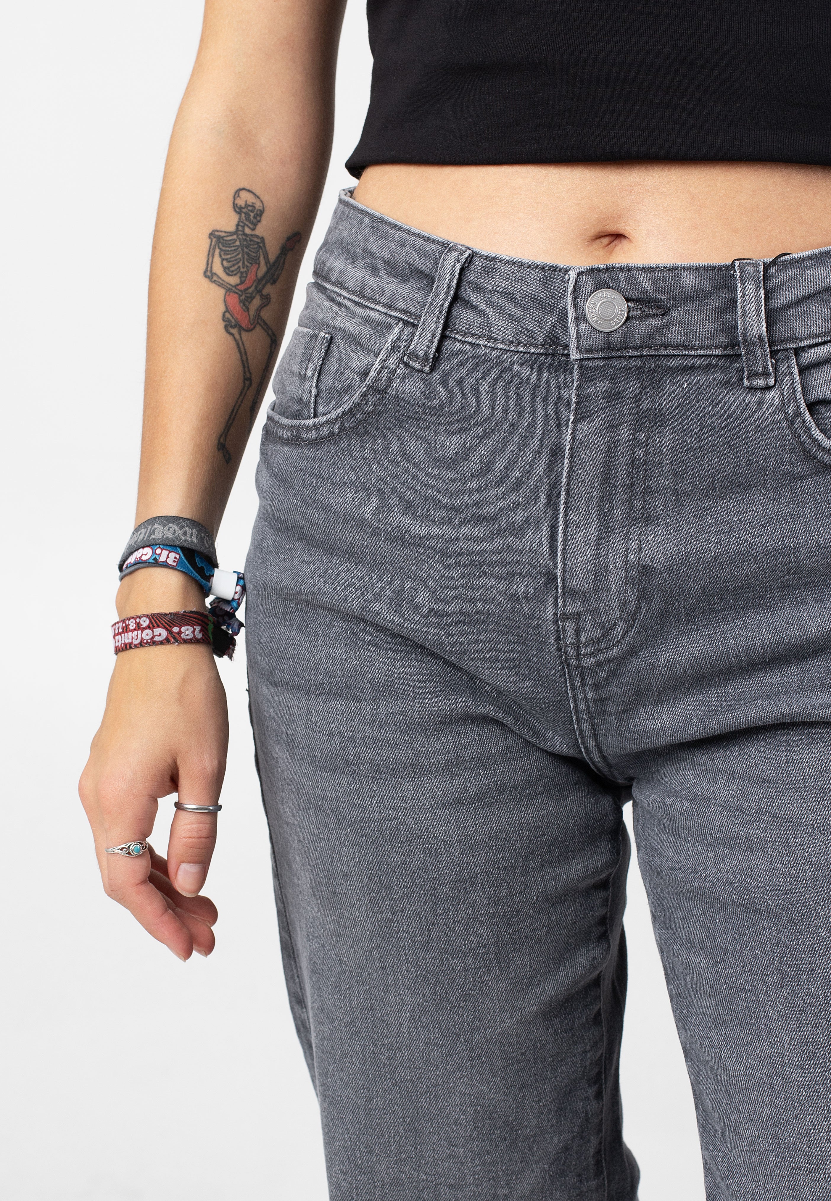 Noisy May - Yolanda Dark Grey Denim Grey - Jeans | Women-Image