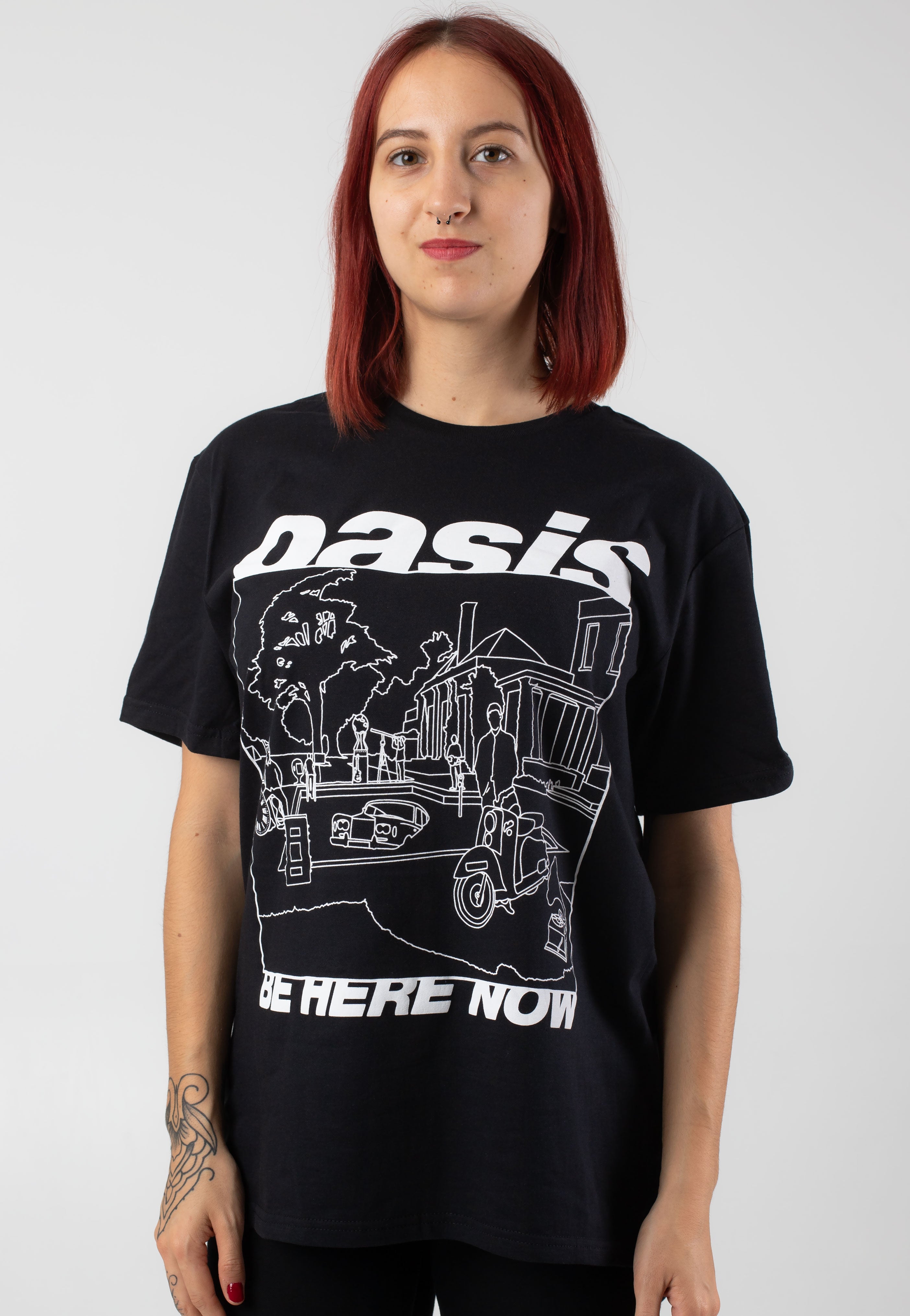 Oasis - Be Here Now Line Drawing - T-Shirt | Women-Image