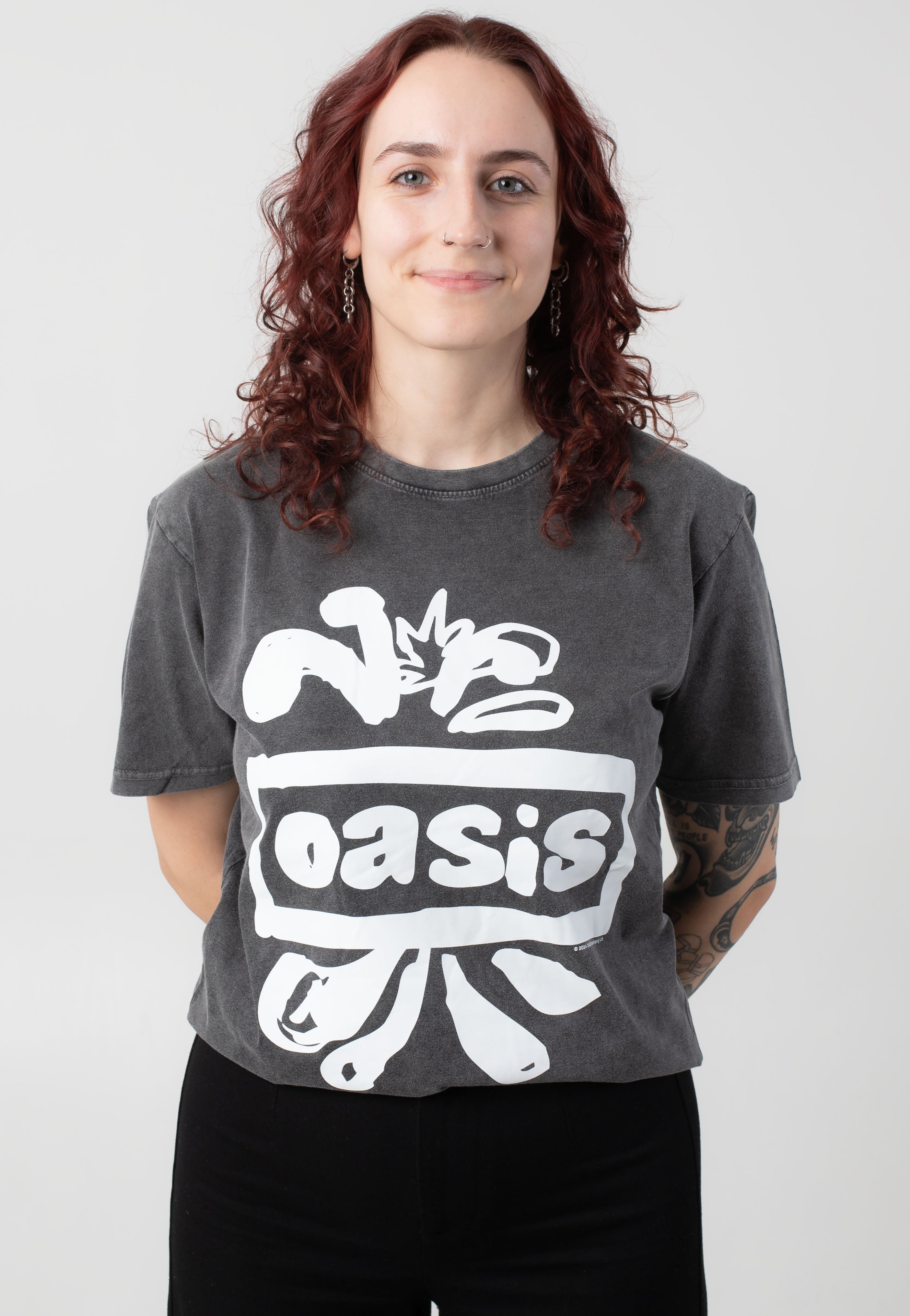 Oasis - Logo Splat Stone Washed - T-Shirt | Women-Image