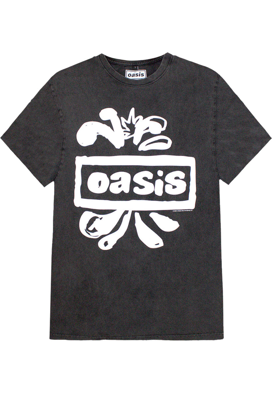 Oasis - Logo Splat Stone Washed - T-Shirt | Neutral-Image