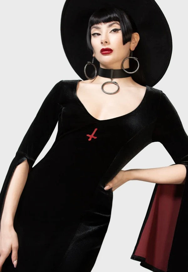 Killstar x Twin Temple - Oath Maxi Black - Dress | Women-Image