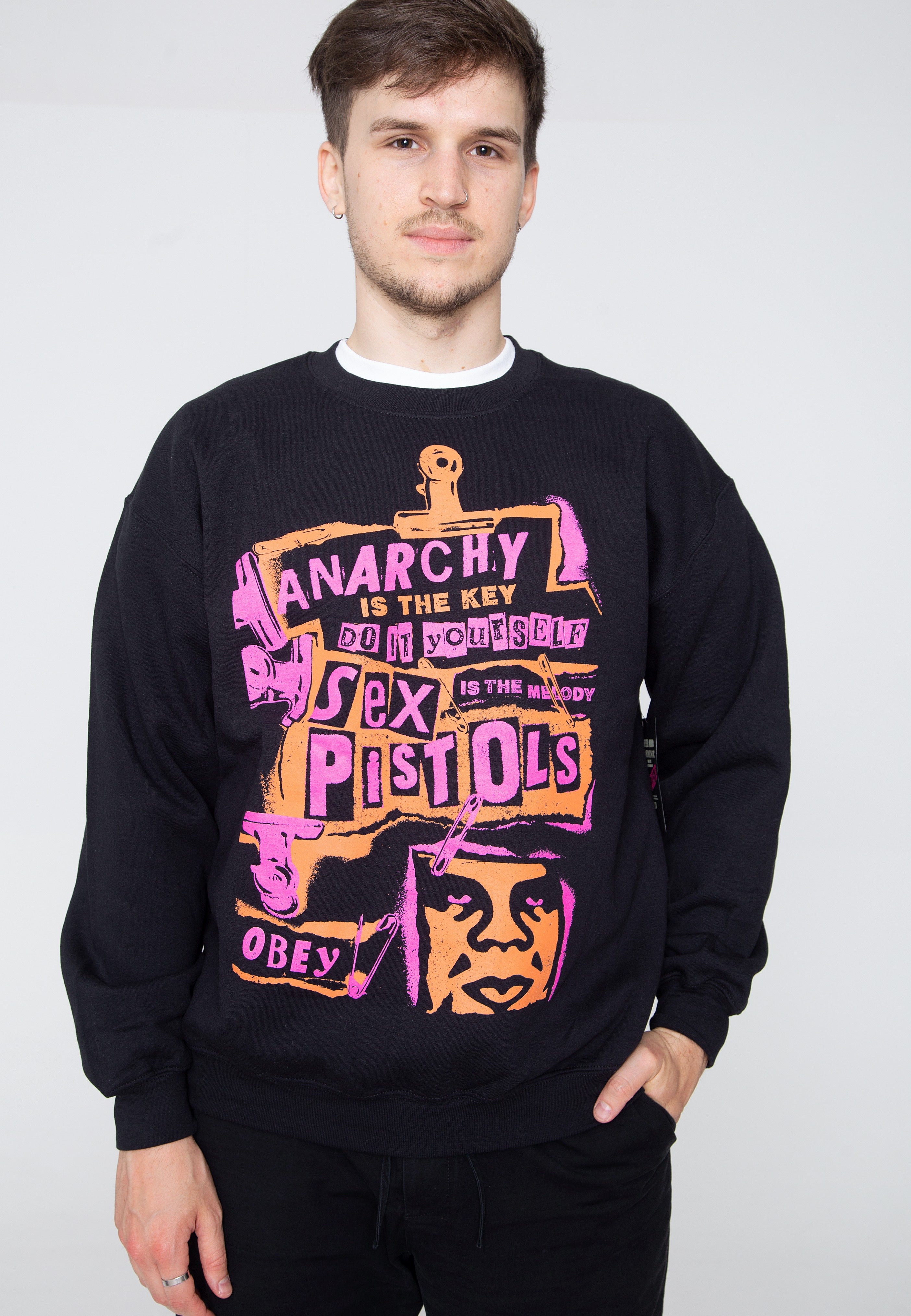 Obey x Sex Pistols - Anarchy Black - Sweater | Men-Image