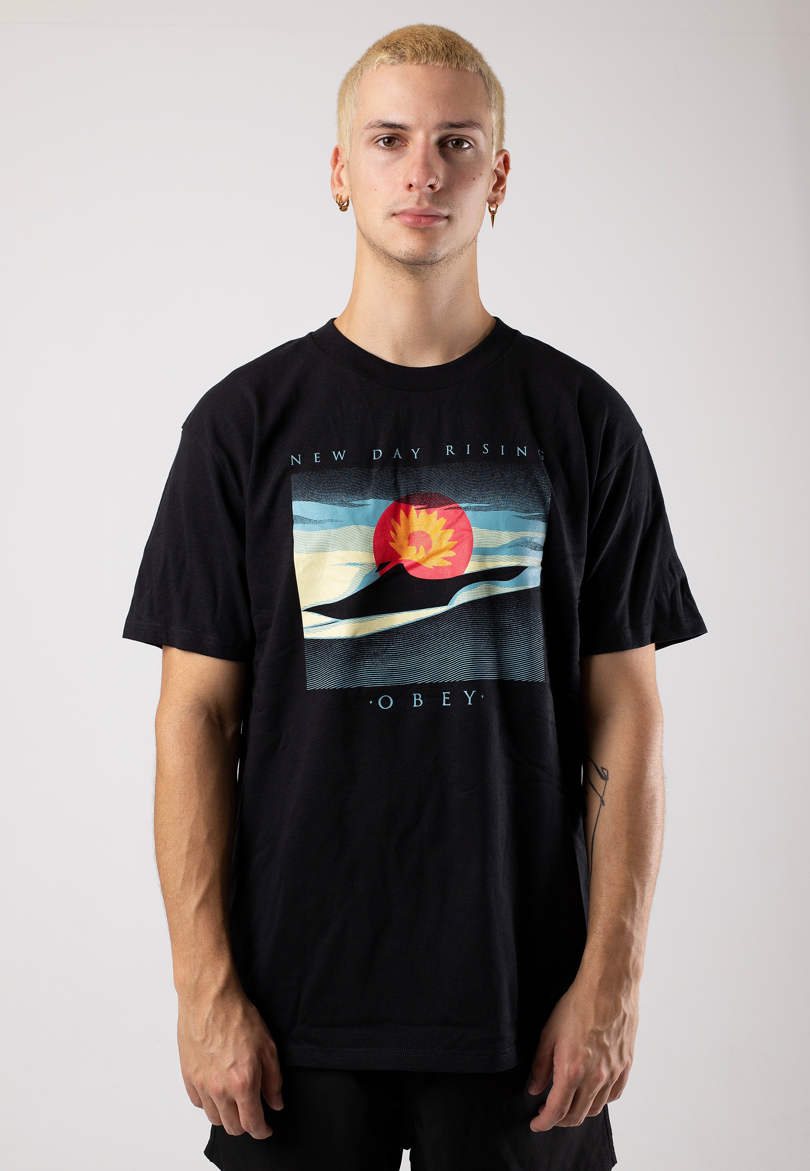 Obey - A New Day Rising Black - T-Shirt | Men-Image